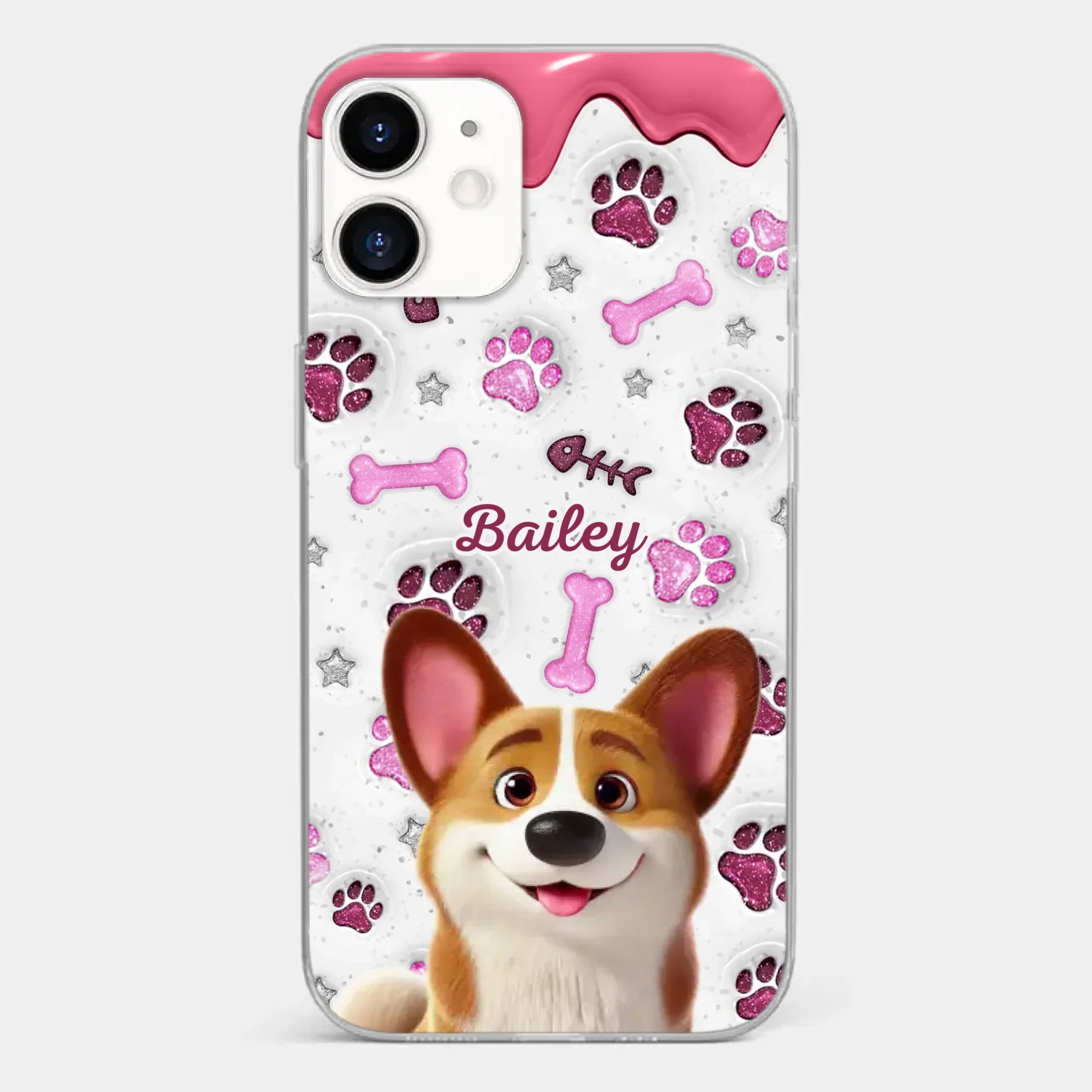 Custom Clear Phone Case - Personalized Christmas Birthday Gifts For Dog Cat Lovers, Dog Dad And Mom, Cat Owners - Pets Turn Houses Into Homes