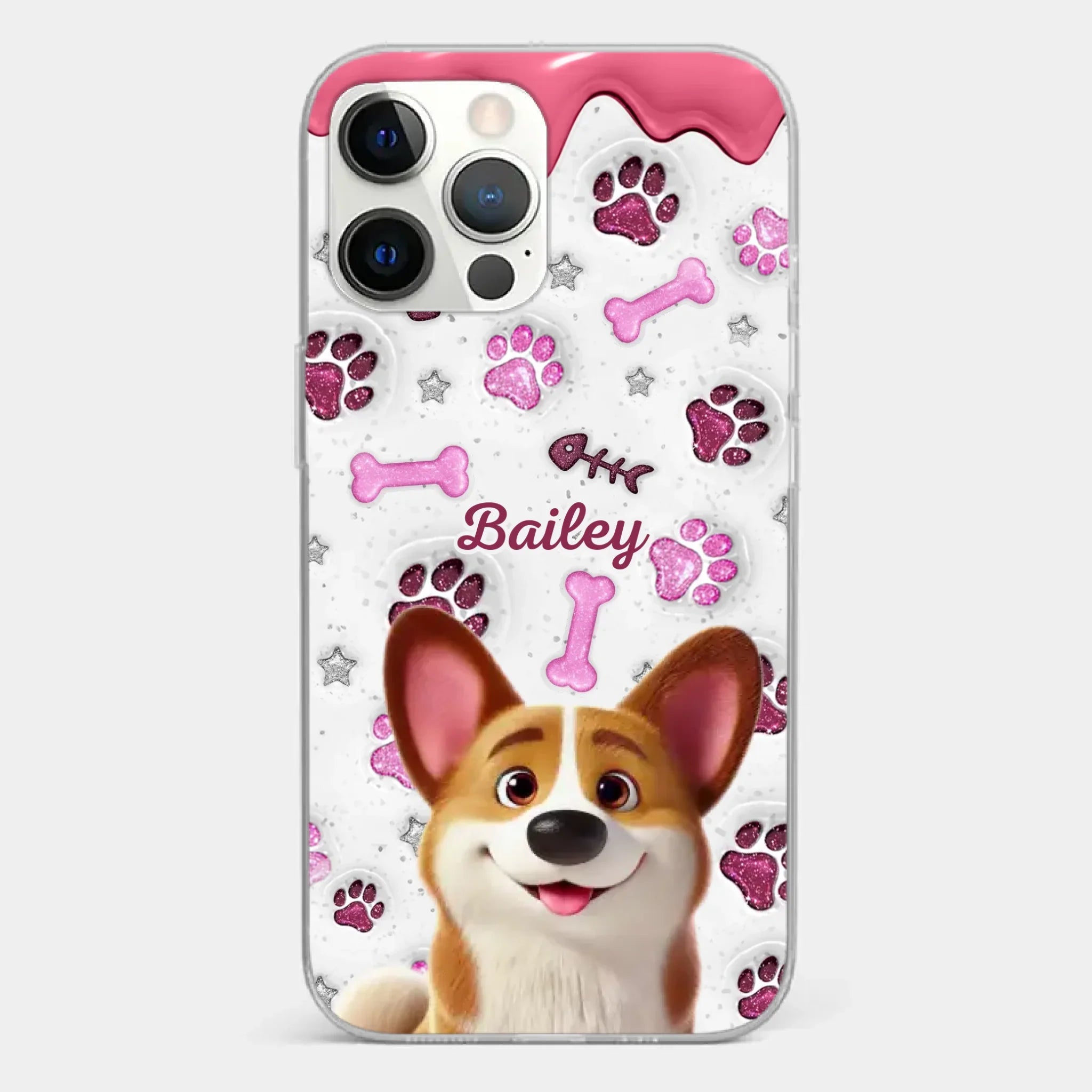 Custom Clear Phone Case - Personalized Christmas Birthday Gifts For Dog Cat Lovers, Dog Dad And Mom, Cat Owners - Pets Turn Houses Into Homes