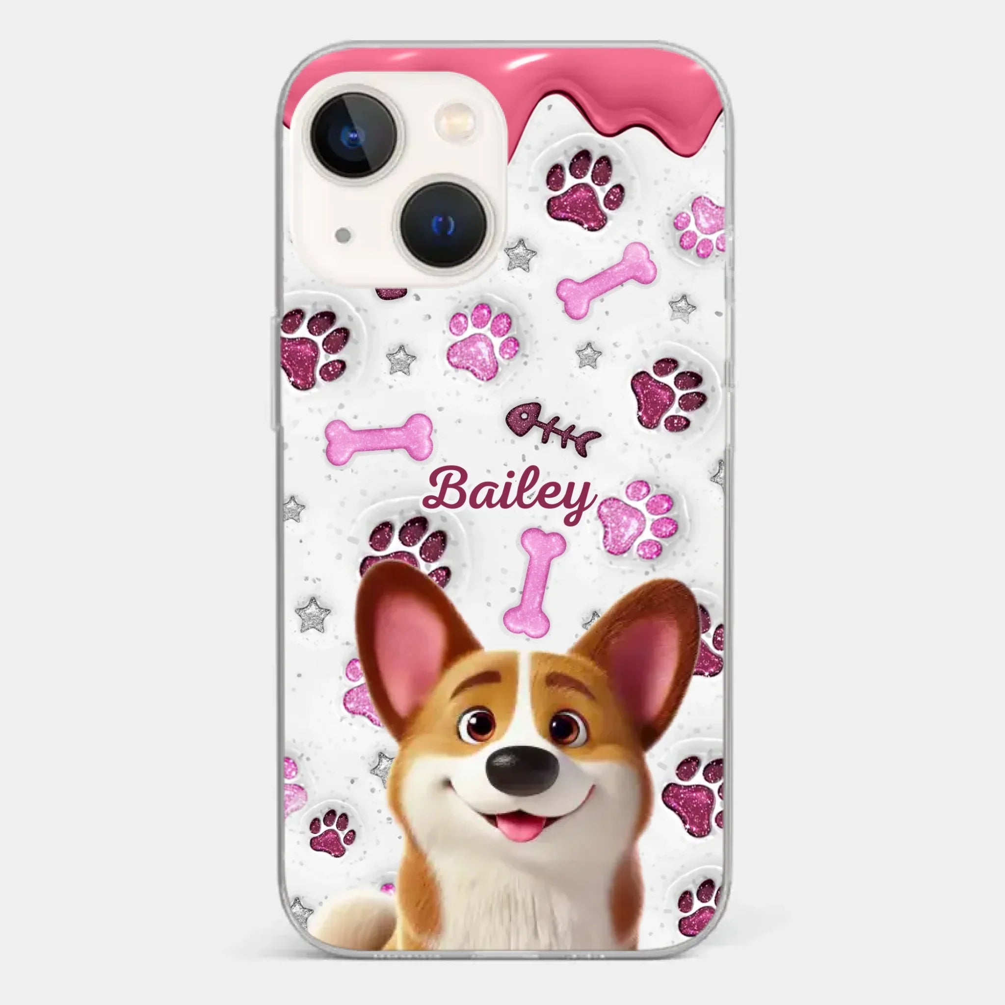 Custom Clear Phone Case - Personalized Christmas Birthday Gifts For Dog Cat Lovers, Dog Dad And Mom, Cat Owners - Pets Turn Houses Into Homes