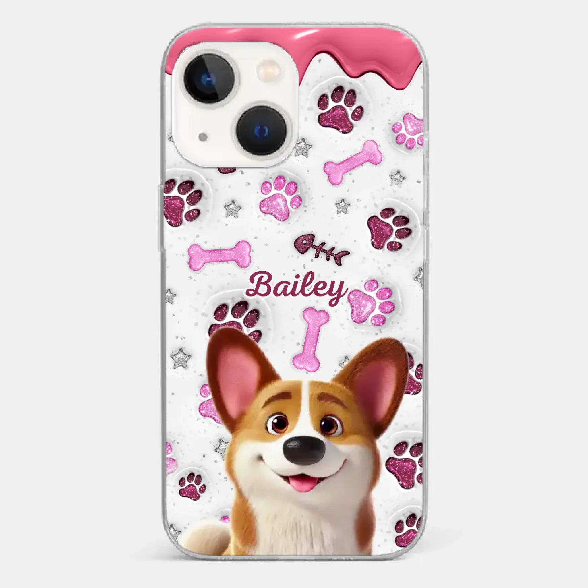 Custom Clear Phone Case - Personalized Christmas Birthday Gifts For Dog Cat Lovers, Dog Dad And Mom, Cat Owners - Pets Turn Houses Into Homes