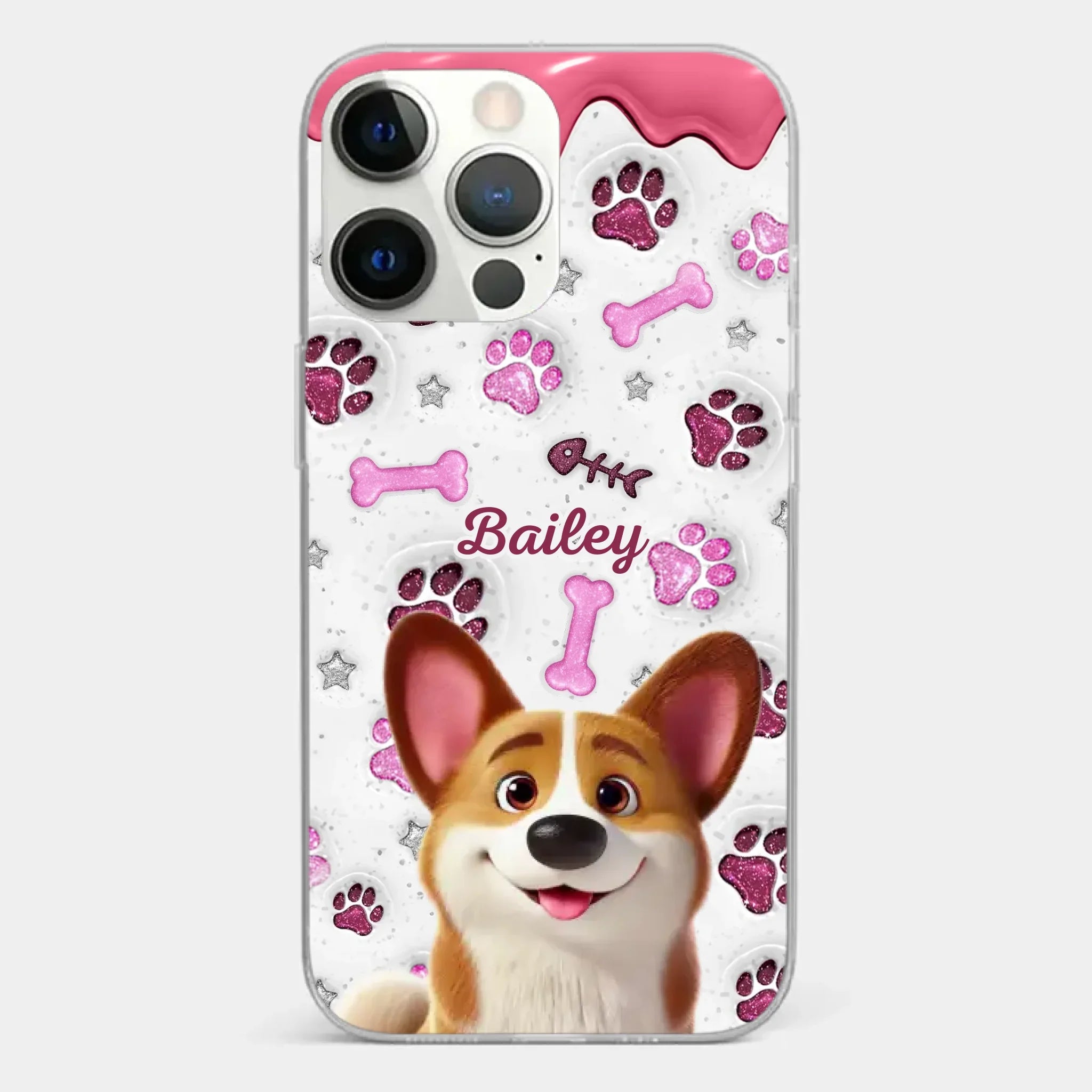 Custom Clear Phone Case - Personalized Christmas Birthday Gifts For Dog Cat Lovers, Dog Dad And Mom, Cat Owners - Pets Turn Houses Into Homes
