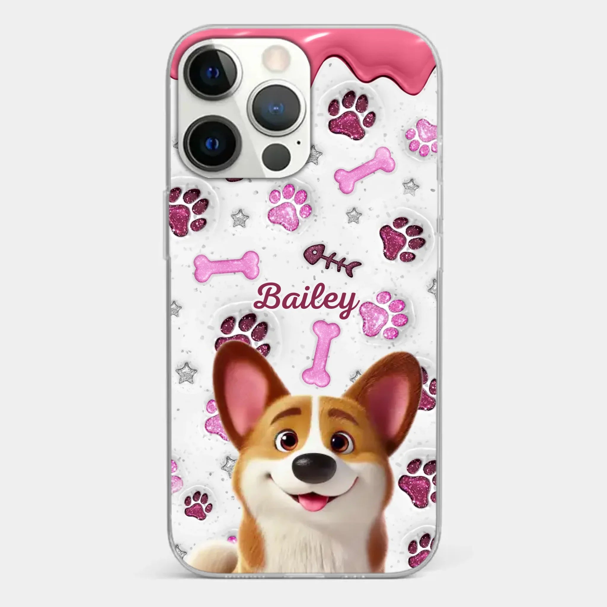 Custom Clear Phone Case - Personalized Christmas Birthday Gifts For Dog Cat Lovers, Dog Dad And Mom, Cat Owners - Pets Turn Houses Into Homes
