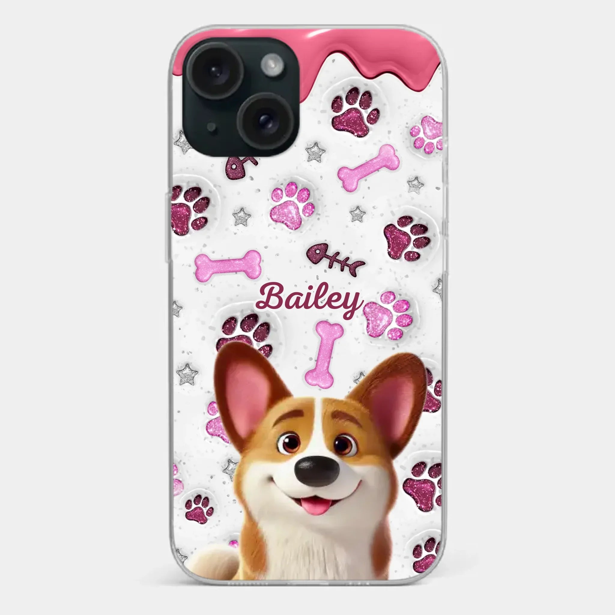 Custom Clear Phone Case - Personalized Christmas Birthday Gifts For Dog Cat Lovers, Dog Dad And Mom, Cat Owners - Pets Turn Houses Into Homes