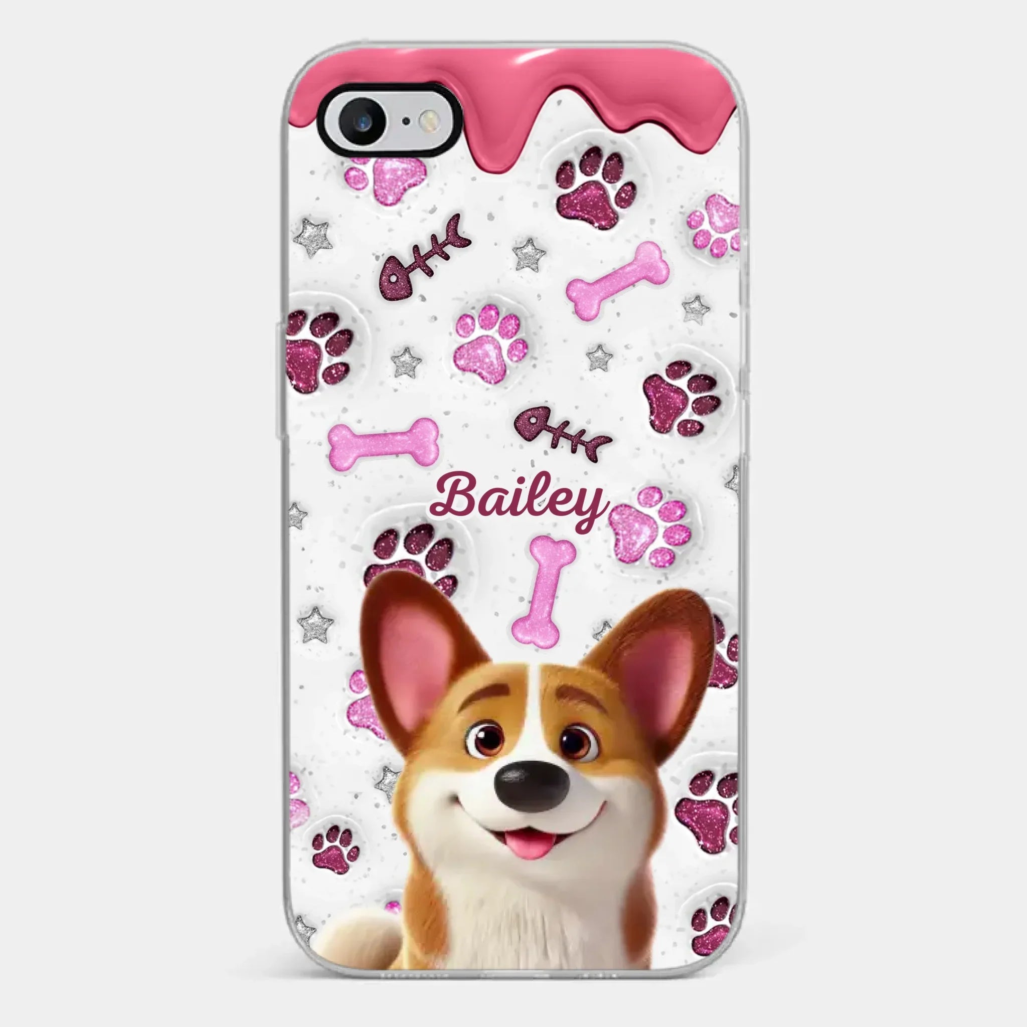 Custom Clear Phone Case - Personalized Christmas Birthday Gifts For Dog Cat Lovers, Dog Dad And Mom, Cat Owners - Pets Turn Houses Into Homes