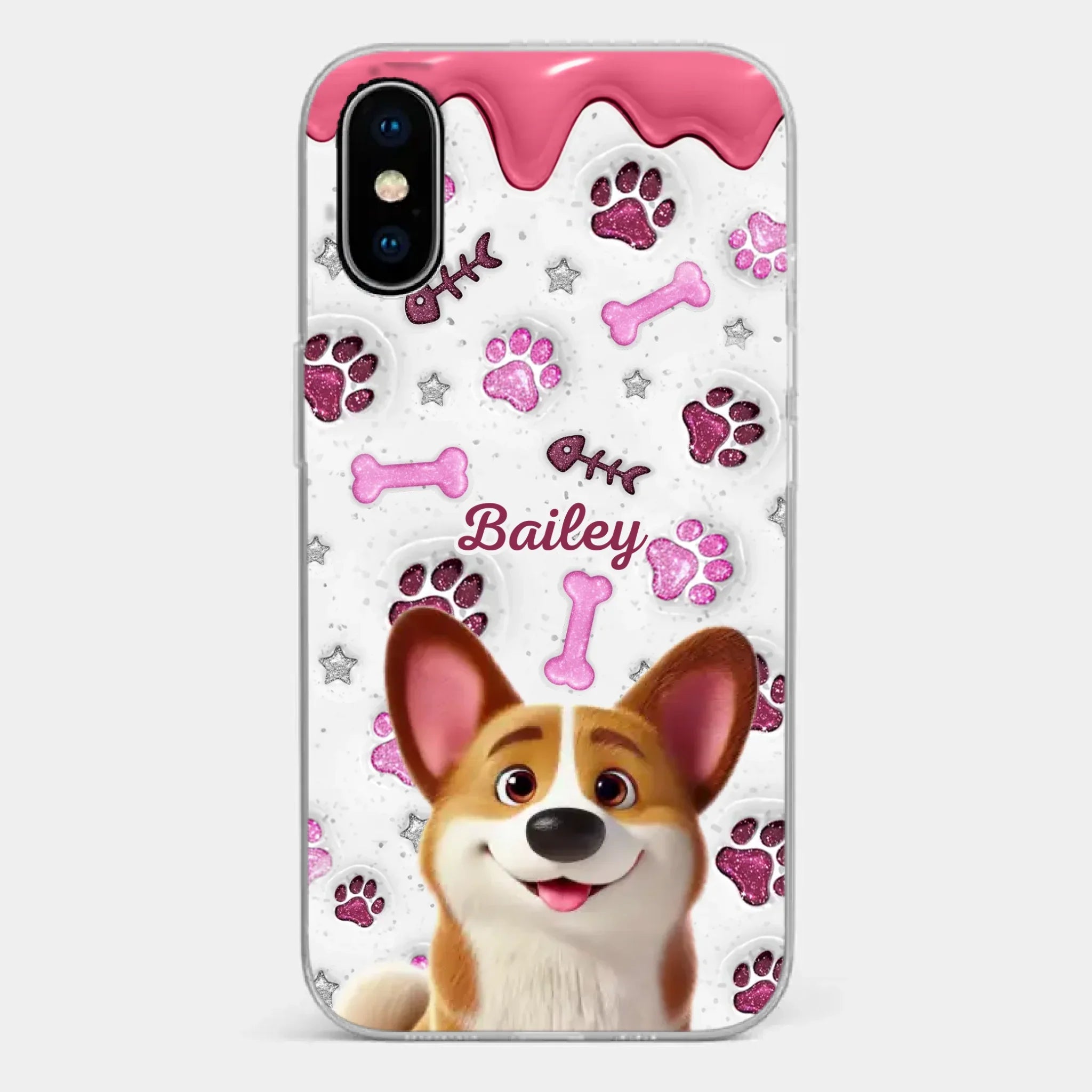 Custom Clear Phone Case - Personalized Christmas Birthday Gifts For Dog Cat Lovers, Dog Dad And Mom, Cat Owners - Pets Turn Houses Into Homes