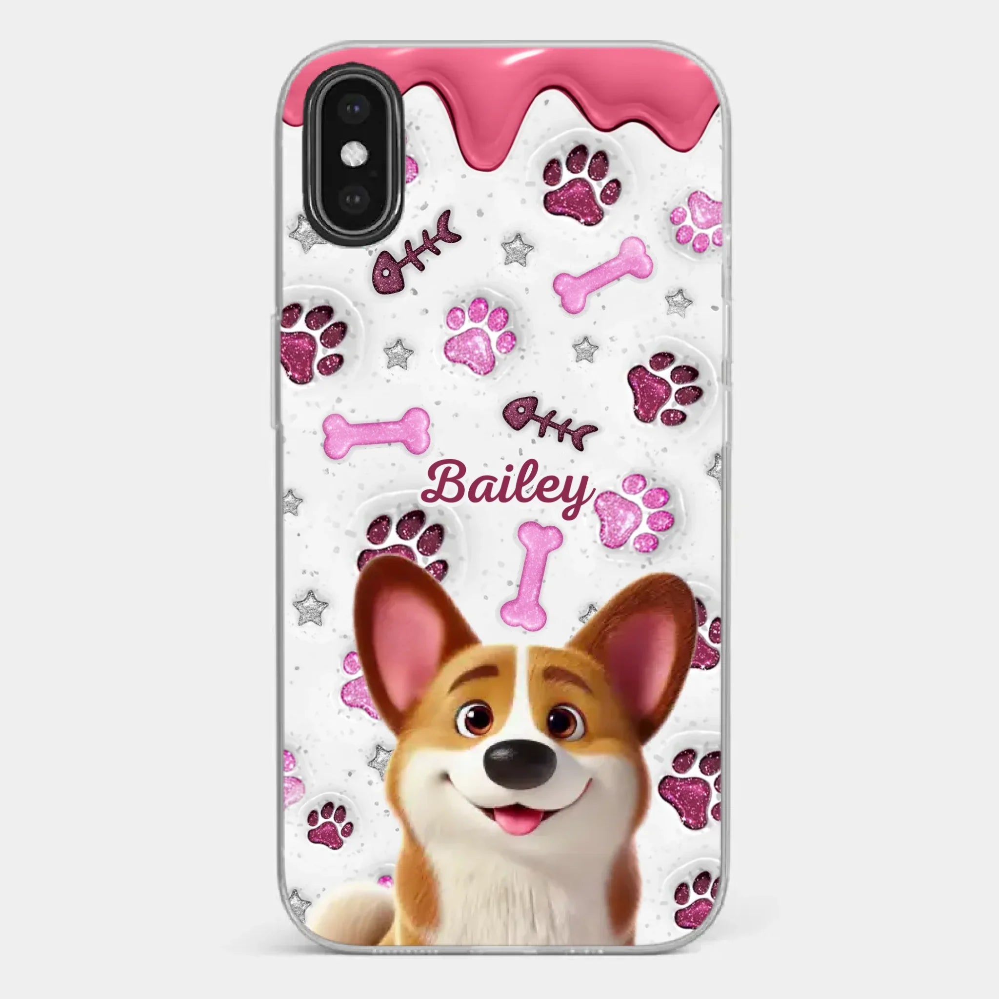 Custom Clear Phone Case - Personalized Christmas Birthday Gifts For Dog Cat Lovers, Dog Dad And Mom, Cat Owners - Pets Turn Houses Into Homes