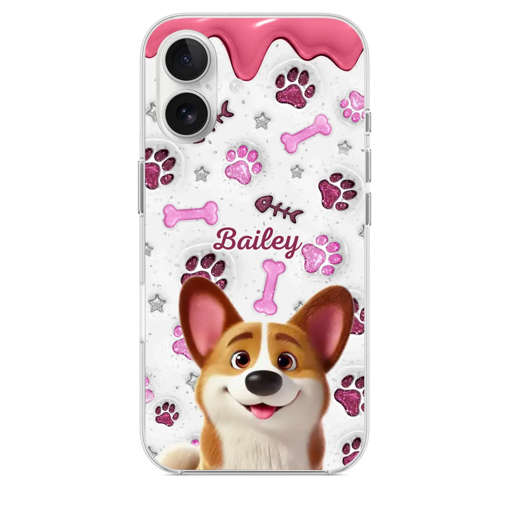 Custom Clear Phone Case - Personalized Christmas Birthday Gifts For Dog Cat Lovers, Dog Dad And Mom, Cat Owners - Pets Turn Houses Into Homes