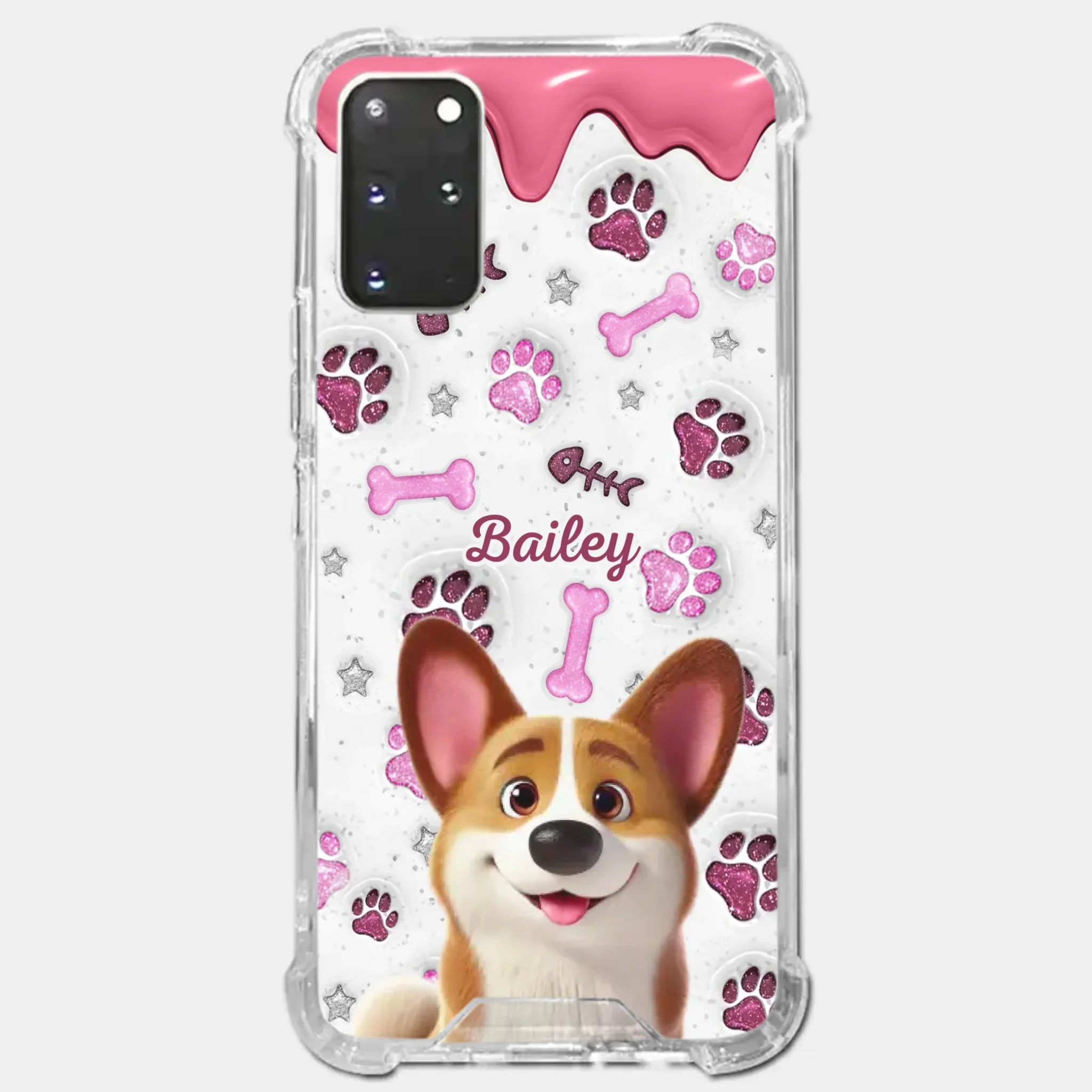 Custom Clear Phone Case - Personalized Christmas Birthday Gifts For Dog Cat Lovers, Dog Dad And Mom, Cat Owners - Pets Turn Houses Into Homes