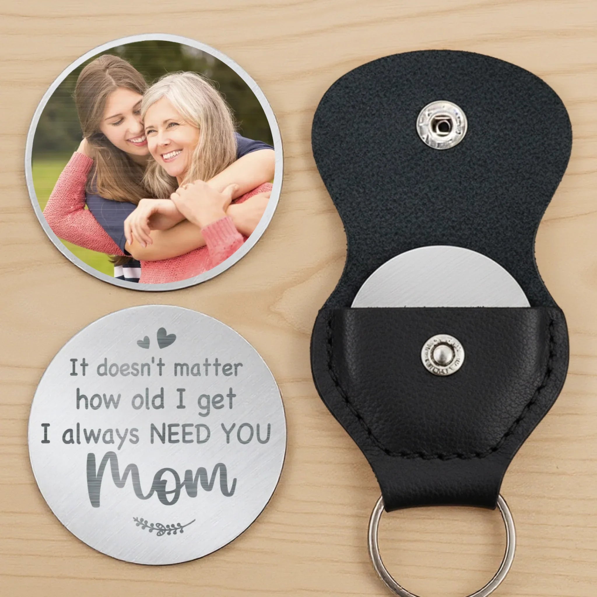 Custom Photo Your Love Grows With Me - Family Personalized Custom Pocket Hug - Mother's Day, Gift For Mom, Grandma