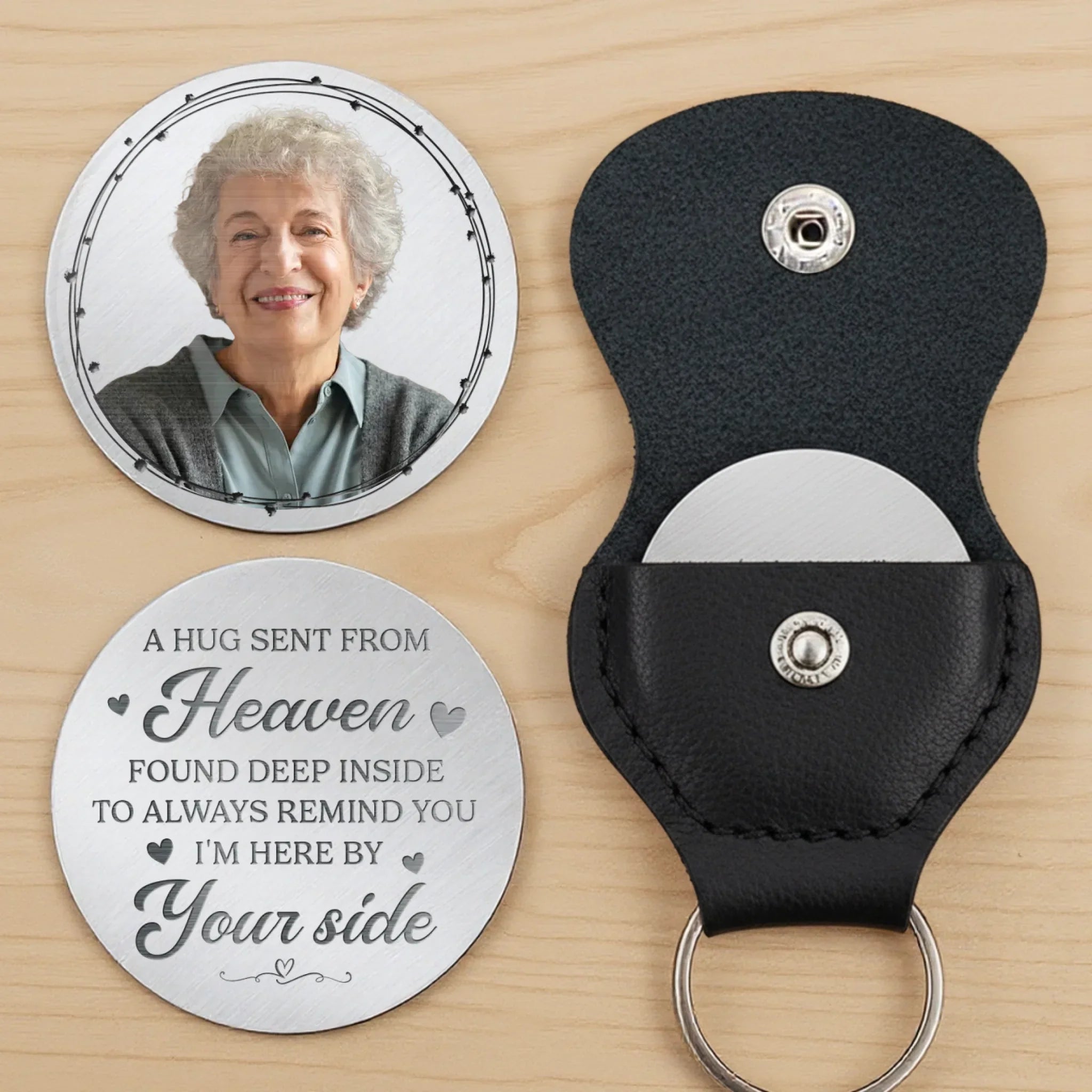 Custom Photo Your Hug Lives On In My Heart - Memorial Personalized Custom Pocket Hug - New Arrival, Sympathy Gift For Family Members