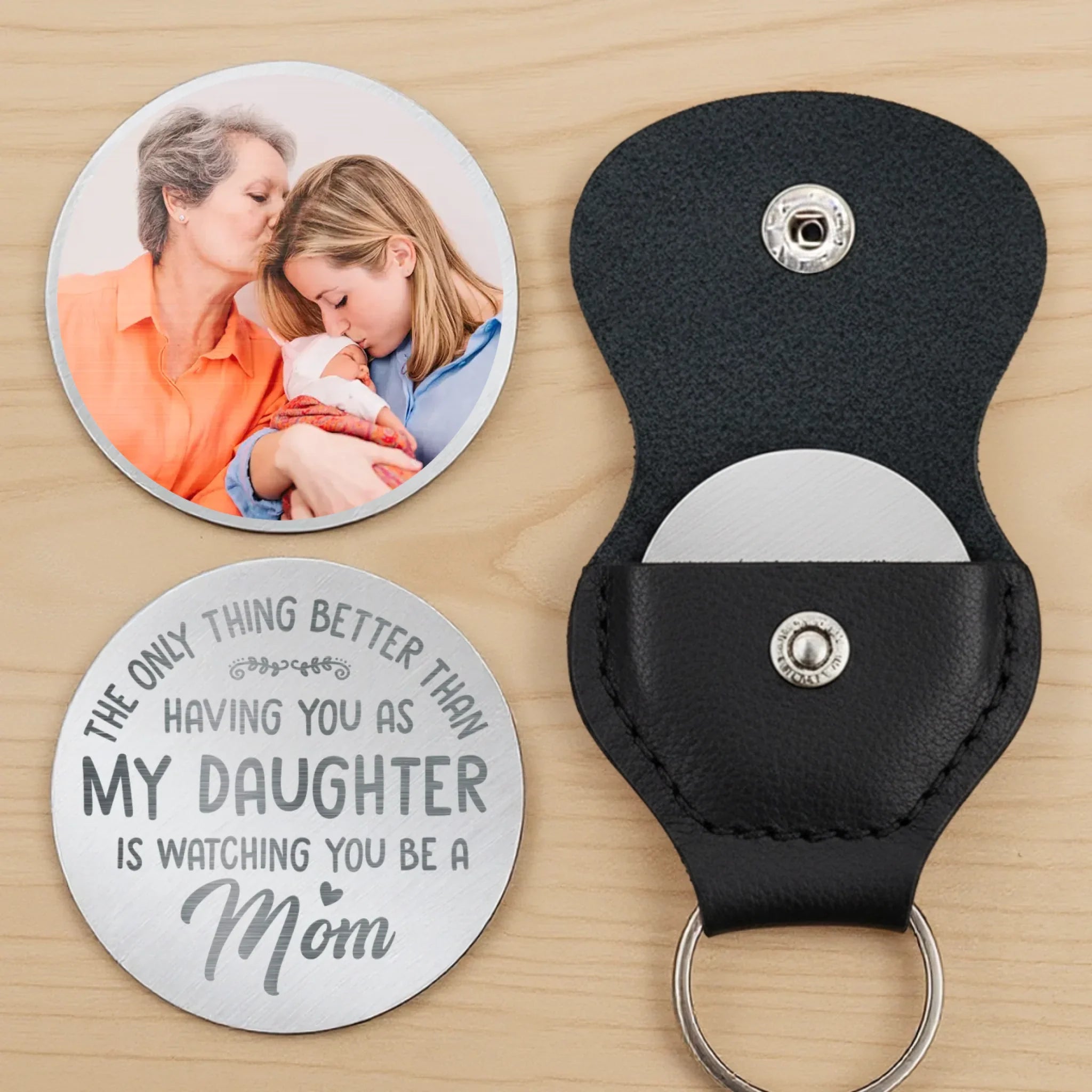 Custom Photo My Heart Is Full, Seeing You Shine As A Mom - Family Personalized Custom Pocket Hug - Mother's Day, Gift For Mom, Daughter