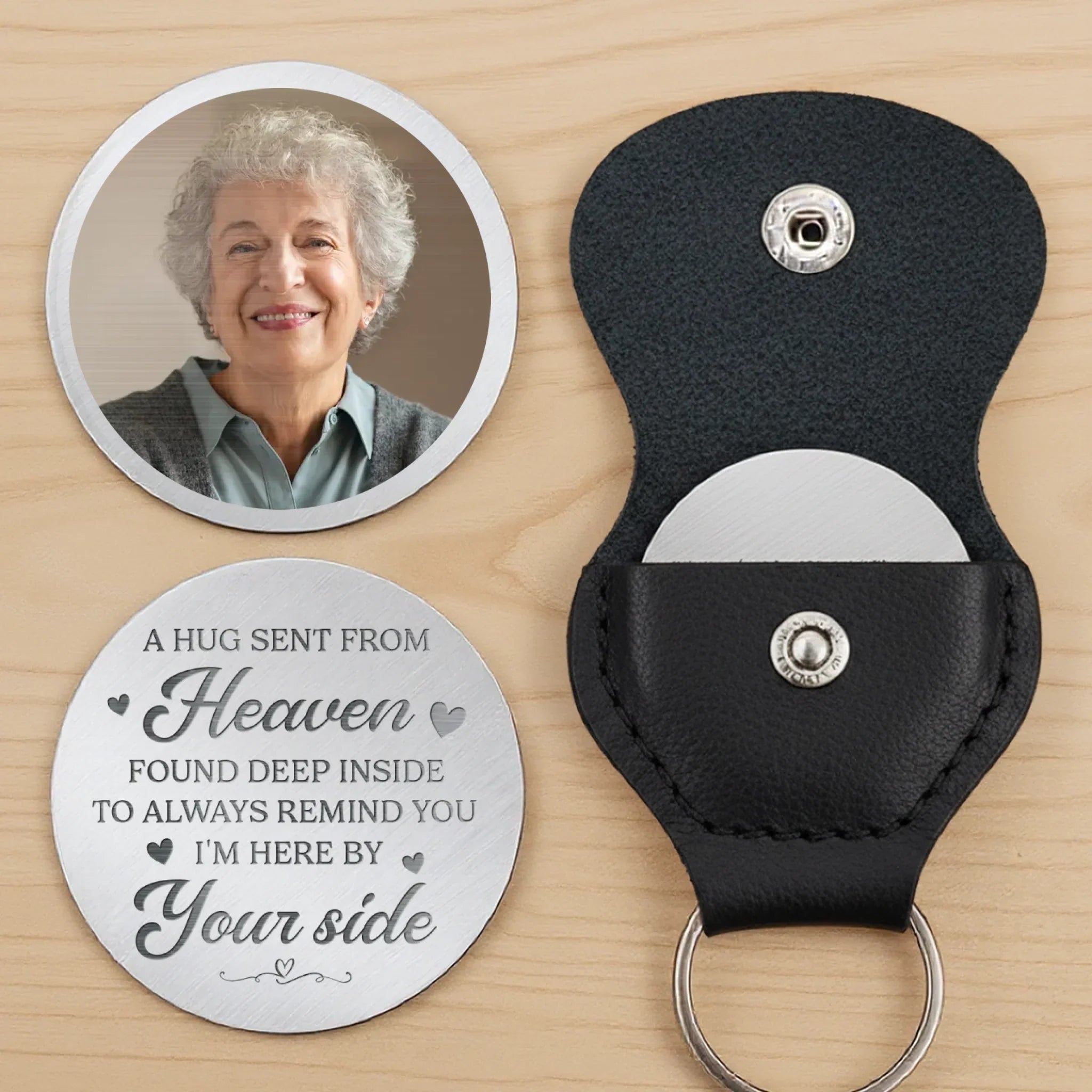 Custom Photo Your Love Is Our Eternal Memory - Memorial Personalized Custom Pocket Hug - Sympathy Gift For Family Members