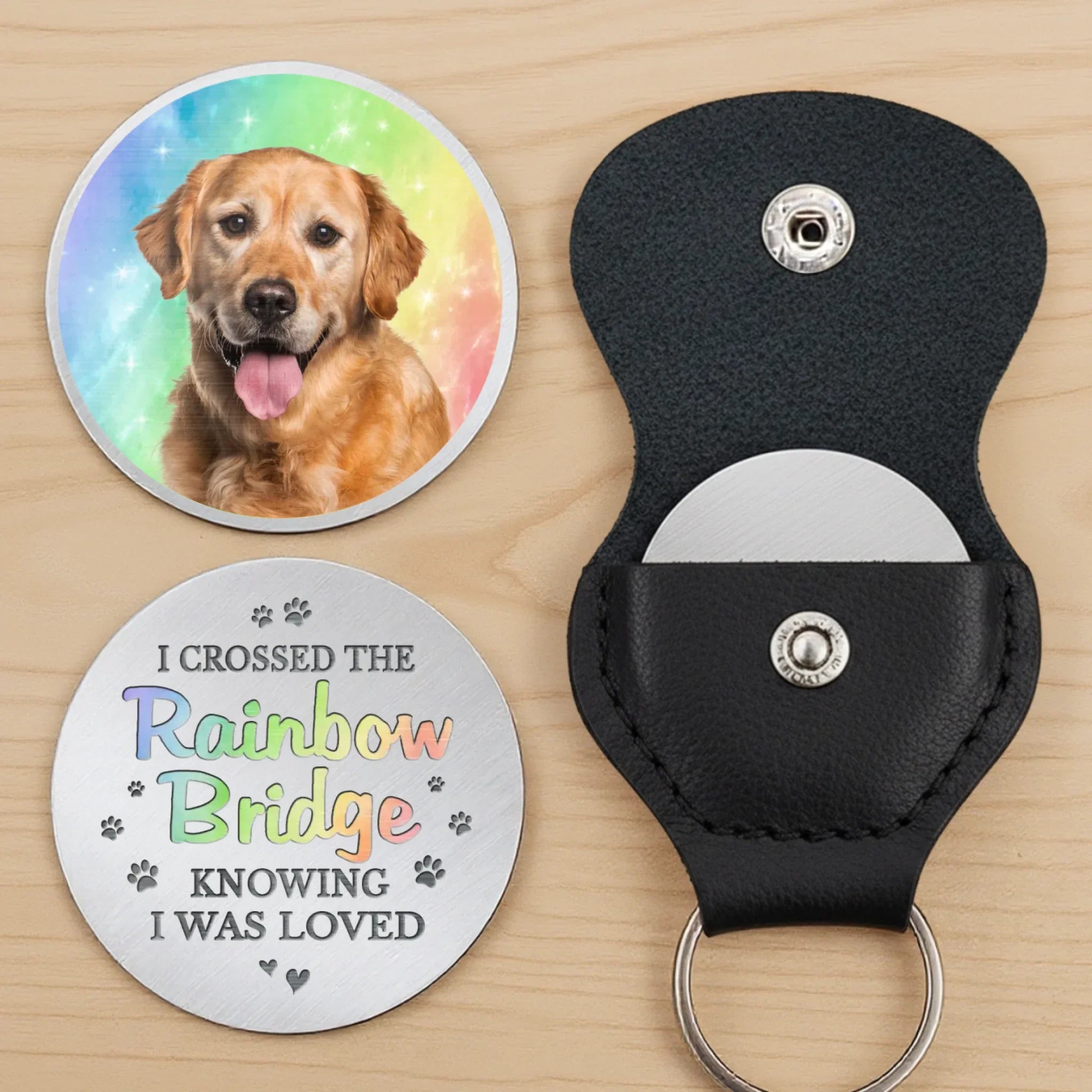 Custom Photo Your Paw Prints Stay With Me Forever - Memorial Personalized Custom Pocket Hug - Sympathy Gift For Pet Owners, Pet Lovers