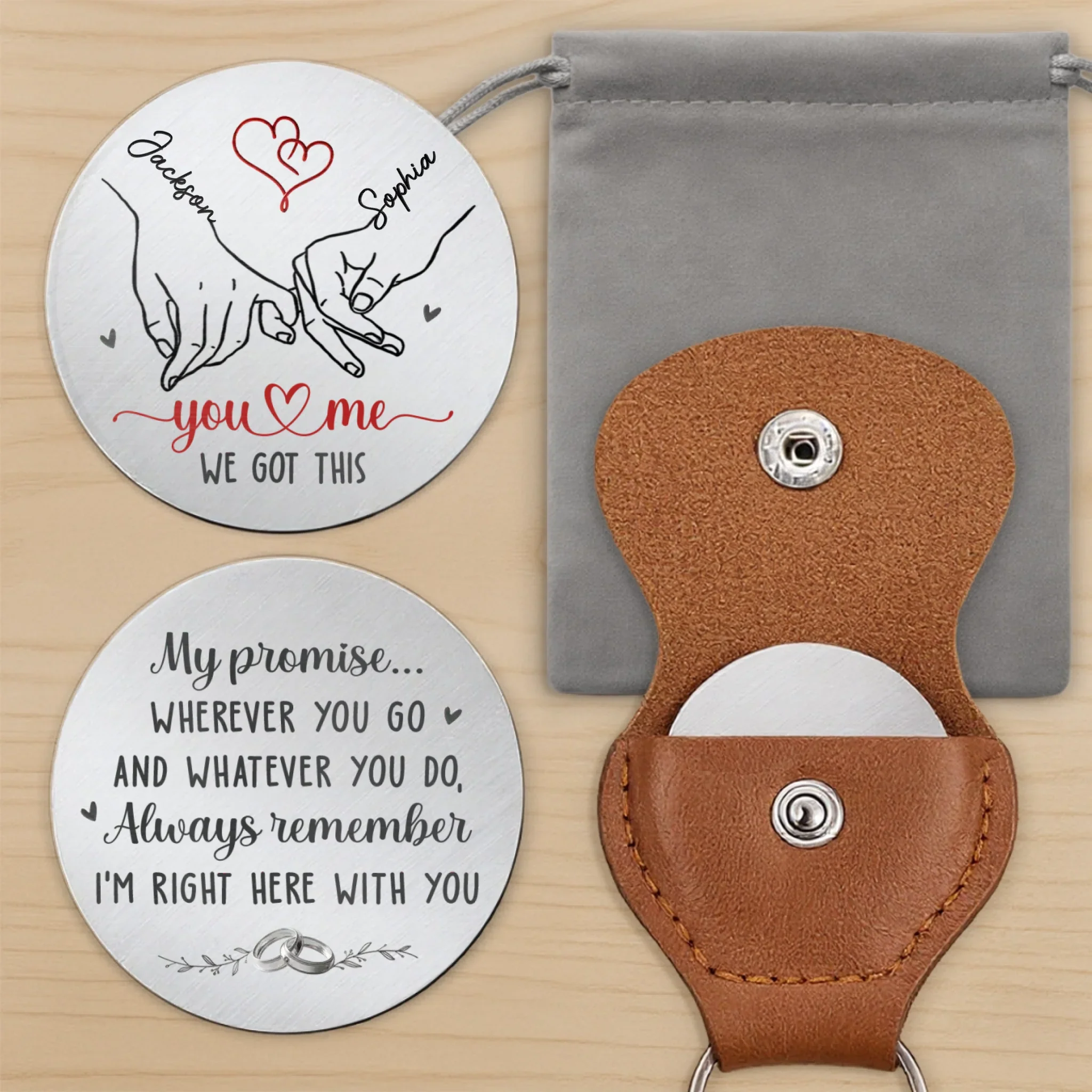 Custom Pocket Hug - Personalized Anniversary Wedding Gifts For Husband And Wife, Him And Her - I Choose You Every Day