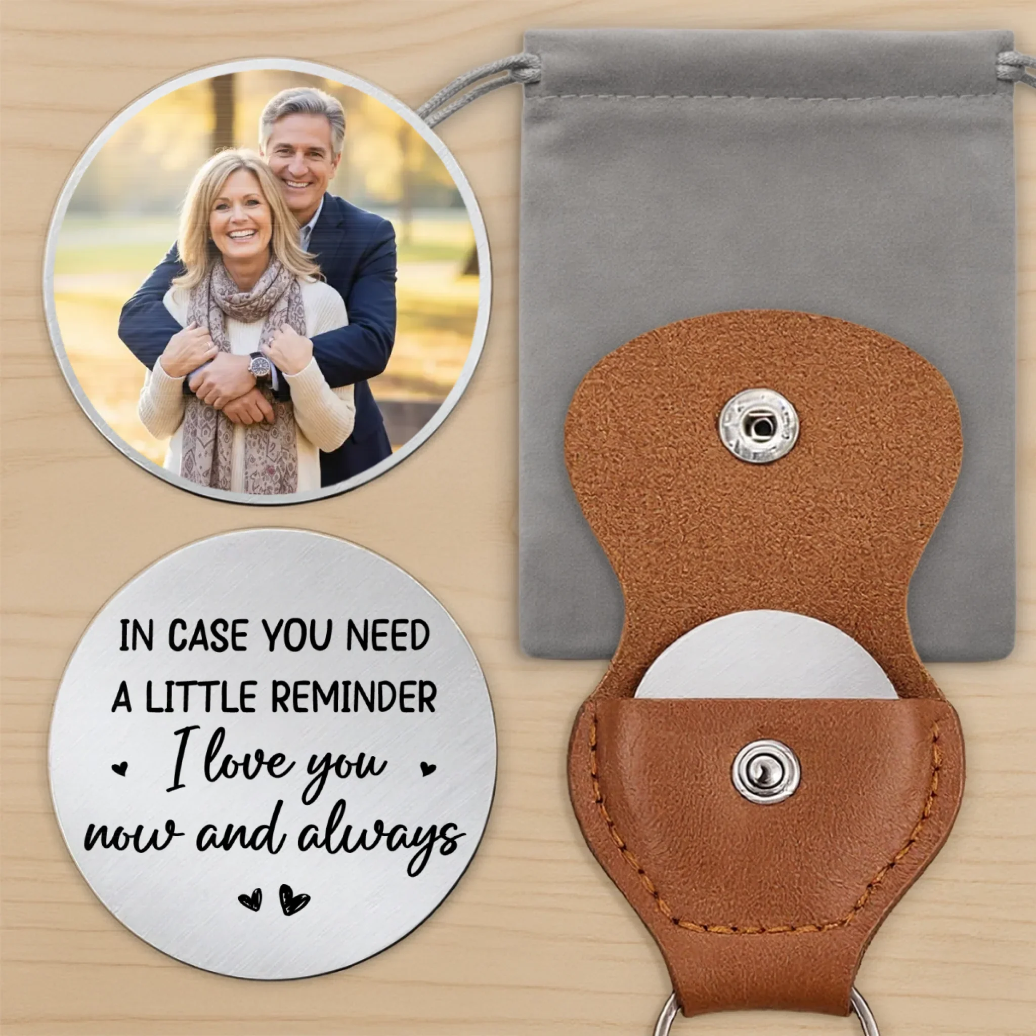 Custom Photo Pocket Hug - Personalized Anniversary Wedding Gifts For Husband And Wife, Him And Her - Loving You Feels Like Home