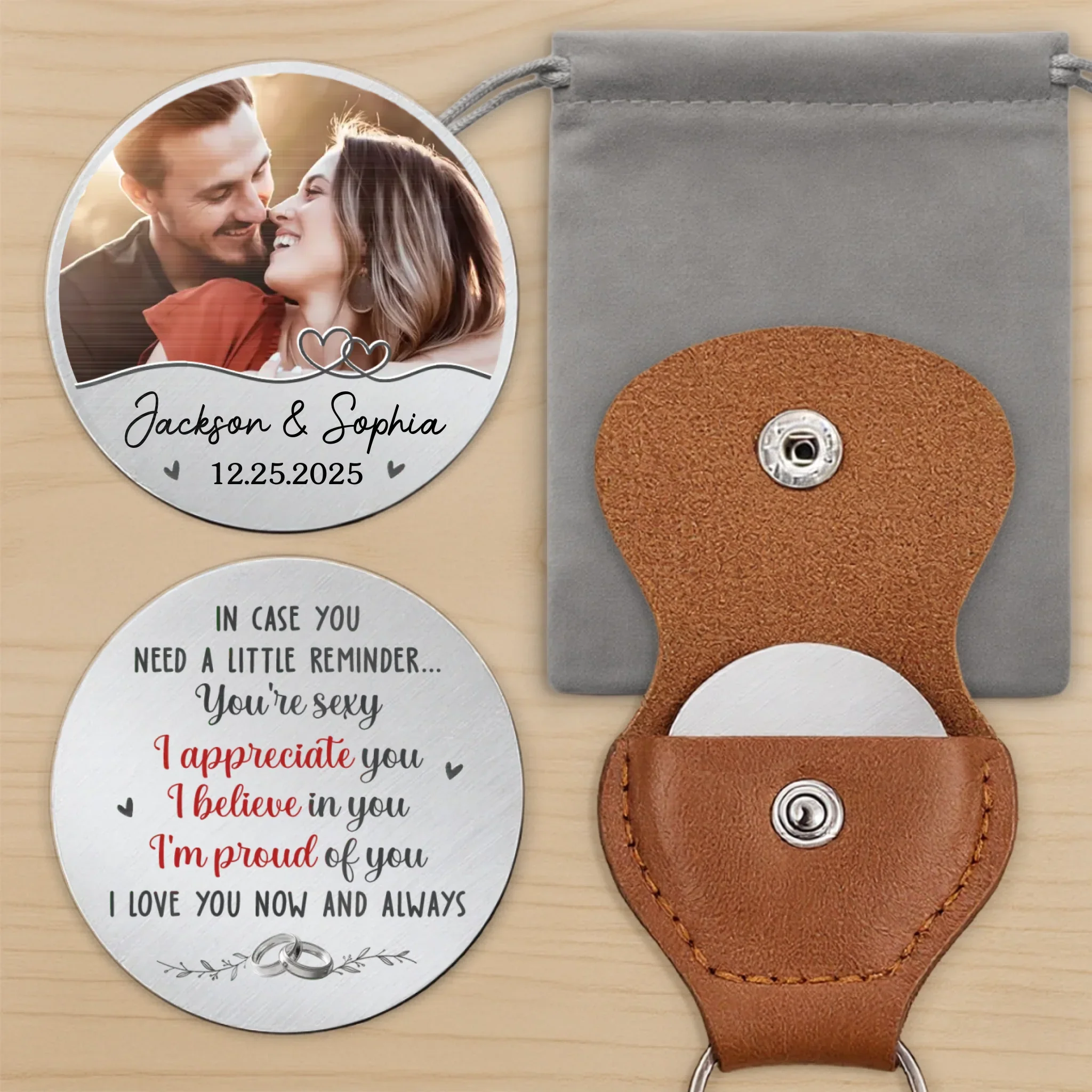 Custom Photo Pocket Hug - Personalized Anniversary Wedding Gifts For Husband And Wife, Him And Her - You Are My Forever Home