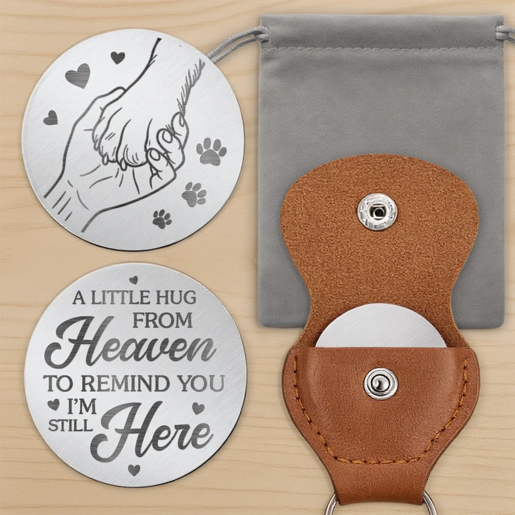 I'm With You, Always - Memorial Pocket Hug - Sympathy Gift For Pet Owners, Pet Lovers