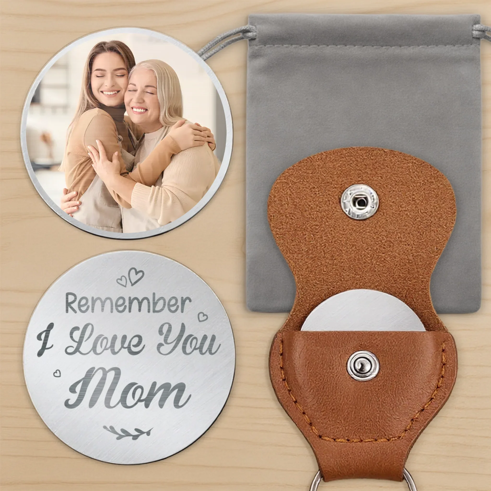 Custom Photo Always Know You Are Loved - Family Personalized Custom Pocket Hug - Mother's Day, Gift For Mom, Grandma