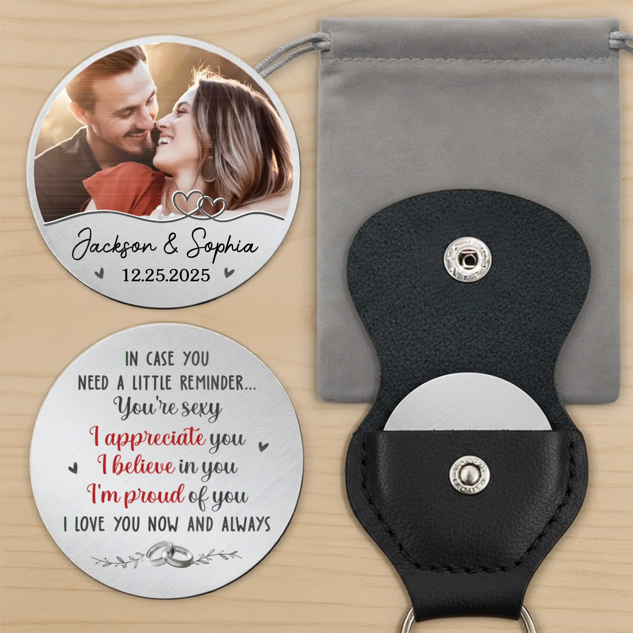Custom Photo Pocket Hug - Personalized Anniversary Wedding Gifts For Husband And Wife, Him And Her - You Are My Forever Home
