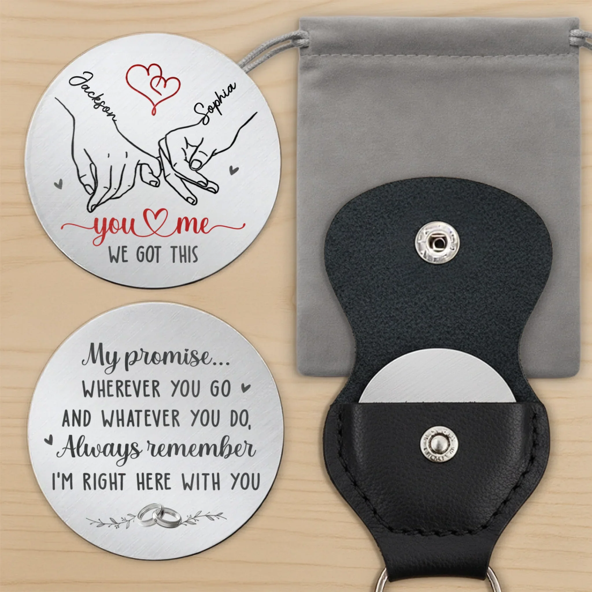 Custom Pocket Hug - Personalized Anniversary Wedding Gifts For Husband And Wife, Him And Her - I Choose You Every Day
