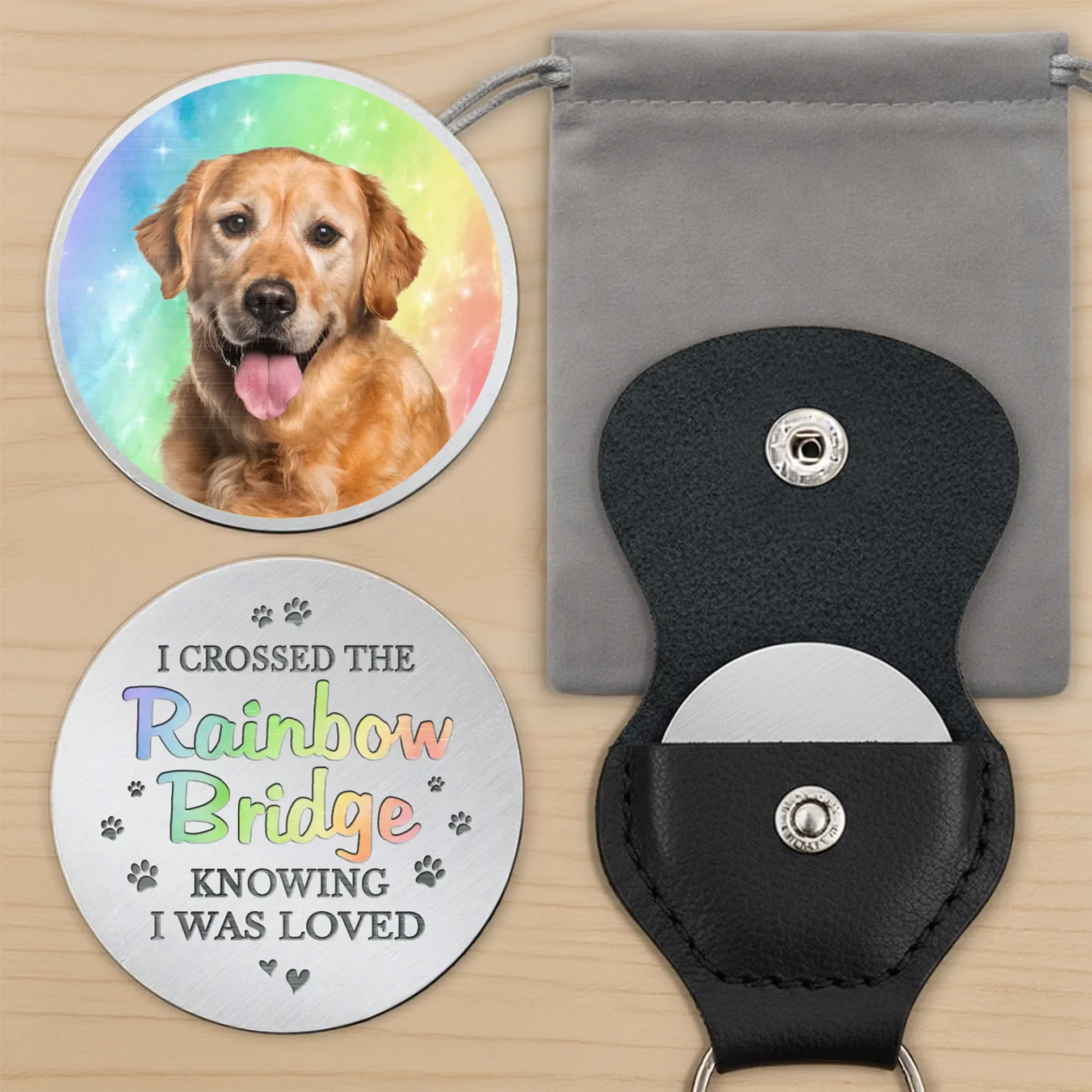 Custom Photo Your Paw Prints Stay With Me Forever - Memorial Personalized Custom Pocket Hug - Sympathy Gift For Pet Owners, Pet Lovers