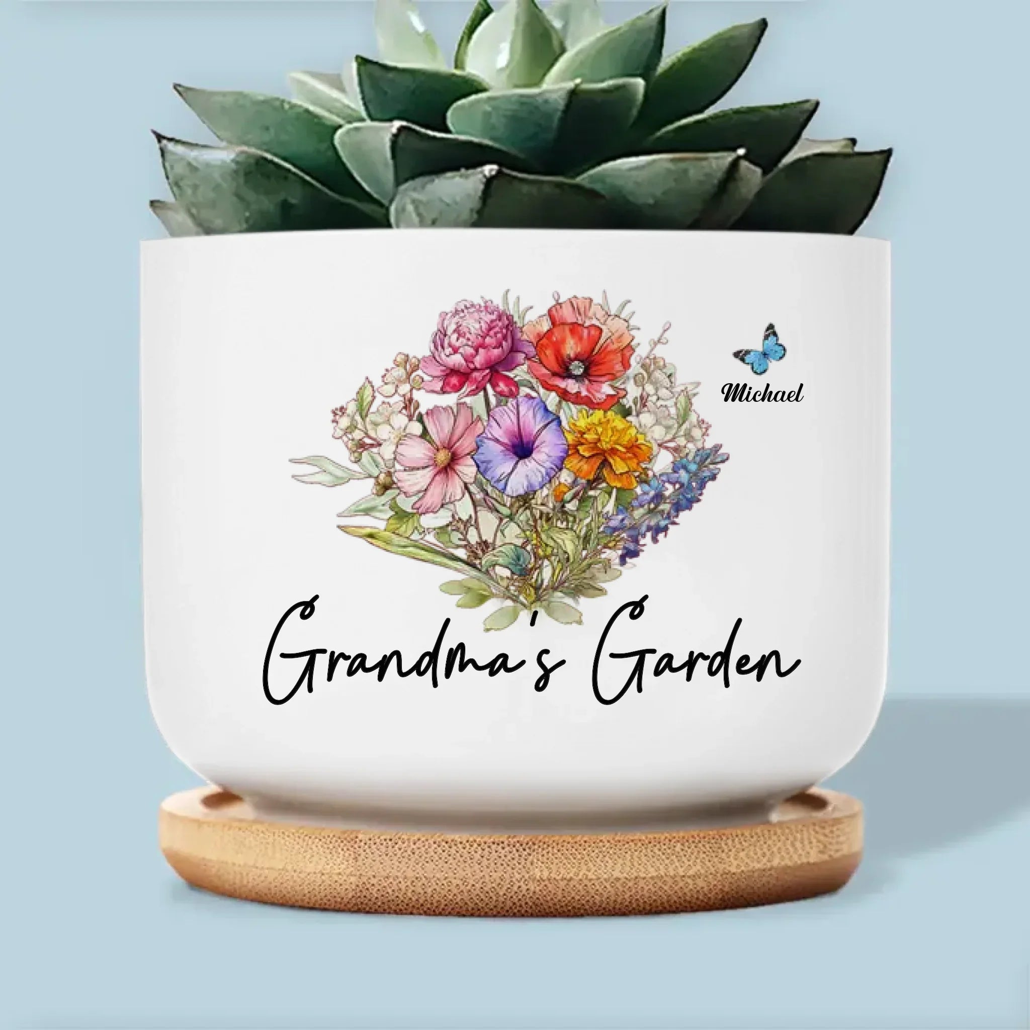The Family Is The First Essential Cell - Family Personalized Custom Home Decor Ceramic Plant Pot - Mother's Day, House Warming Gift For Mom, Grandma