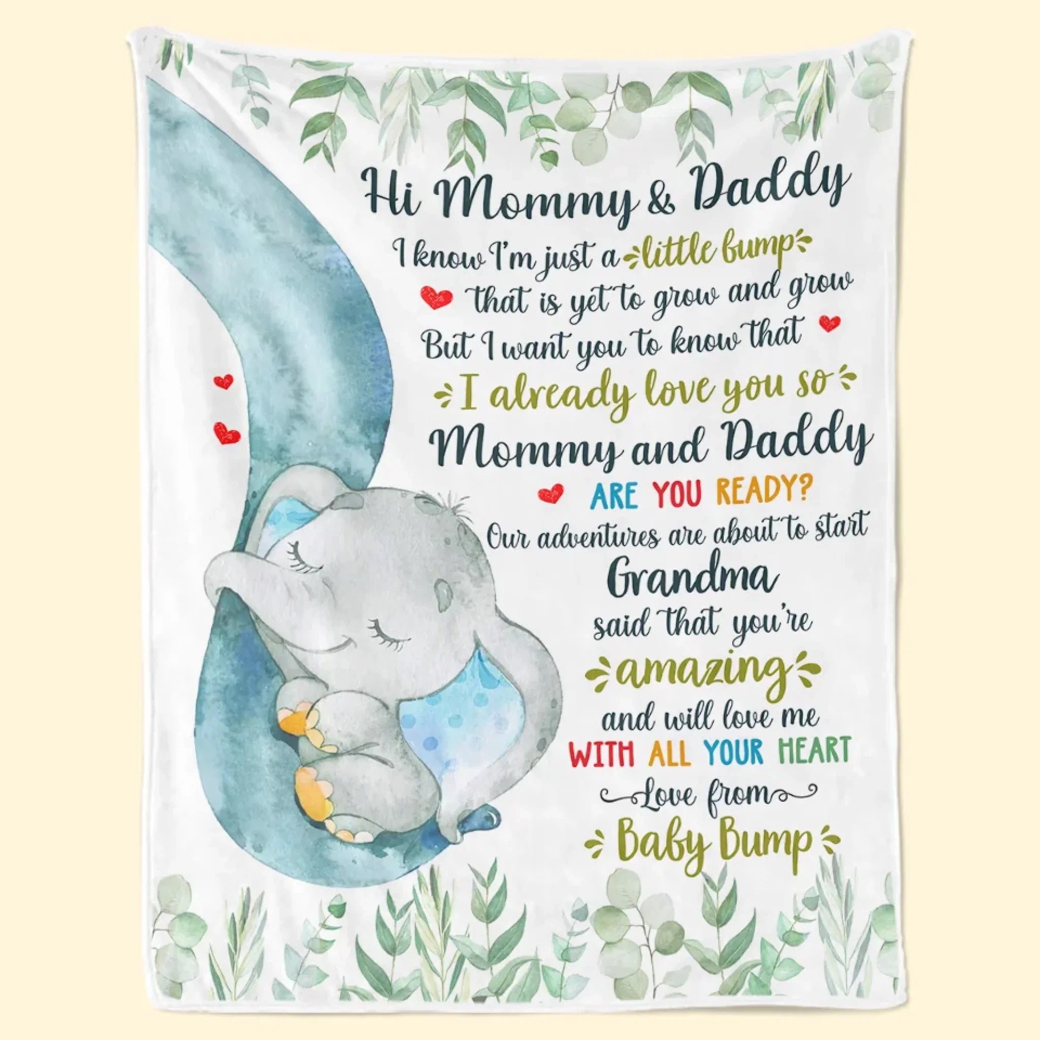 Custom Blanket - Personalized Baby Shower, Gender Reveal Gifts For New Moms, New Dads, New Parents - New Life, New Love, New Journey