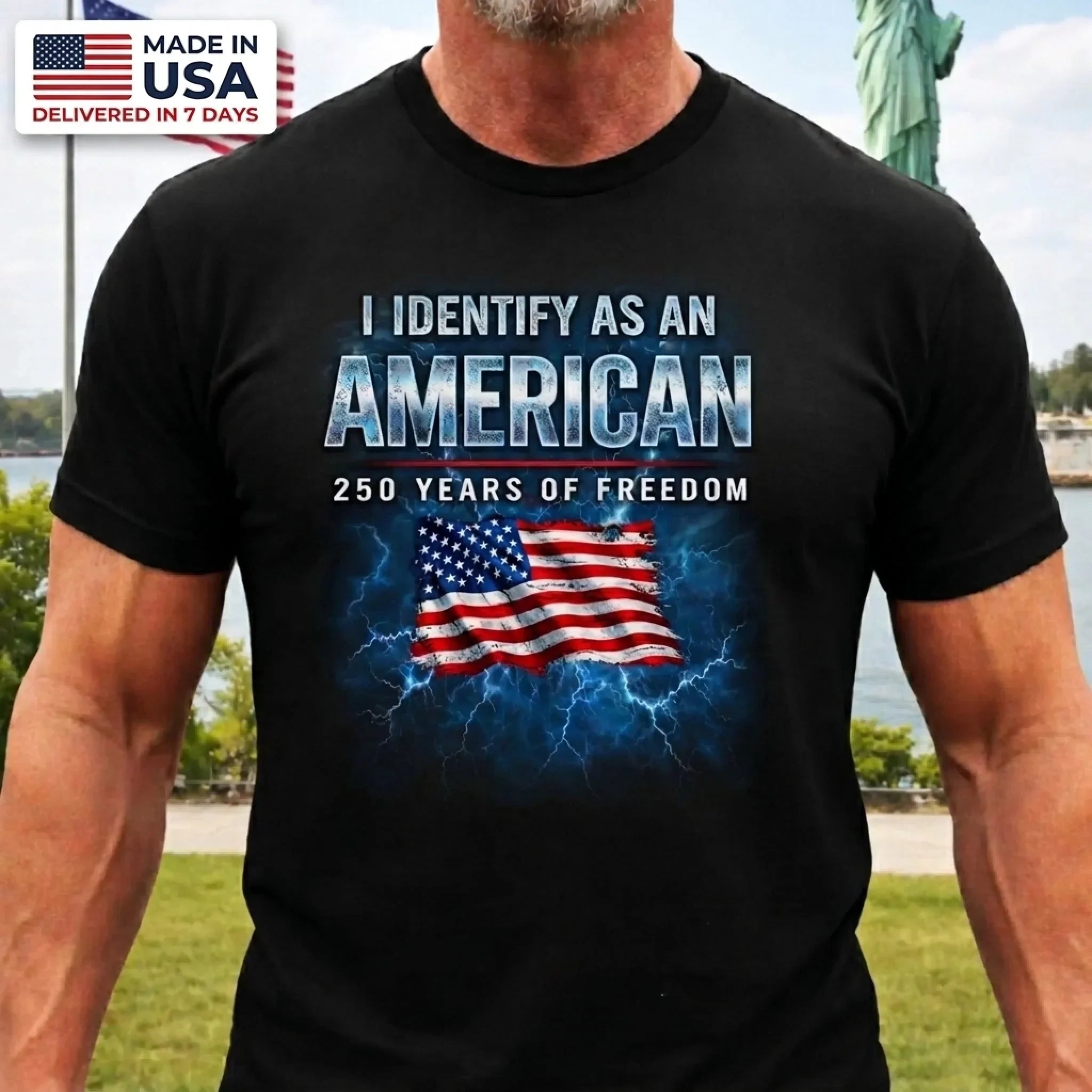 Unisex T-shirt, Premium T-shirt, Hoodie - America 250th Anniversary Gifts For Men And Women - Built On Courage And Hope