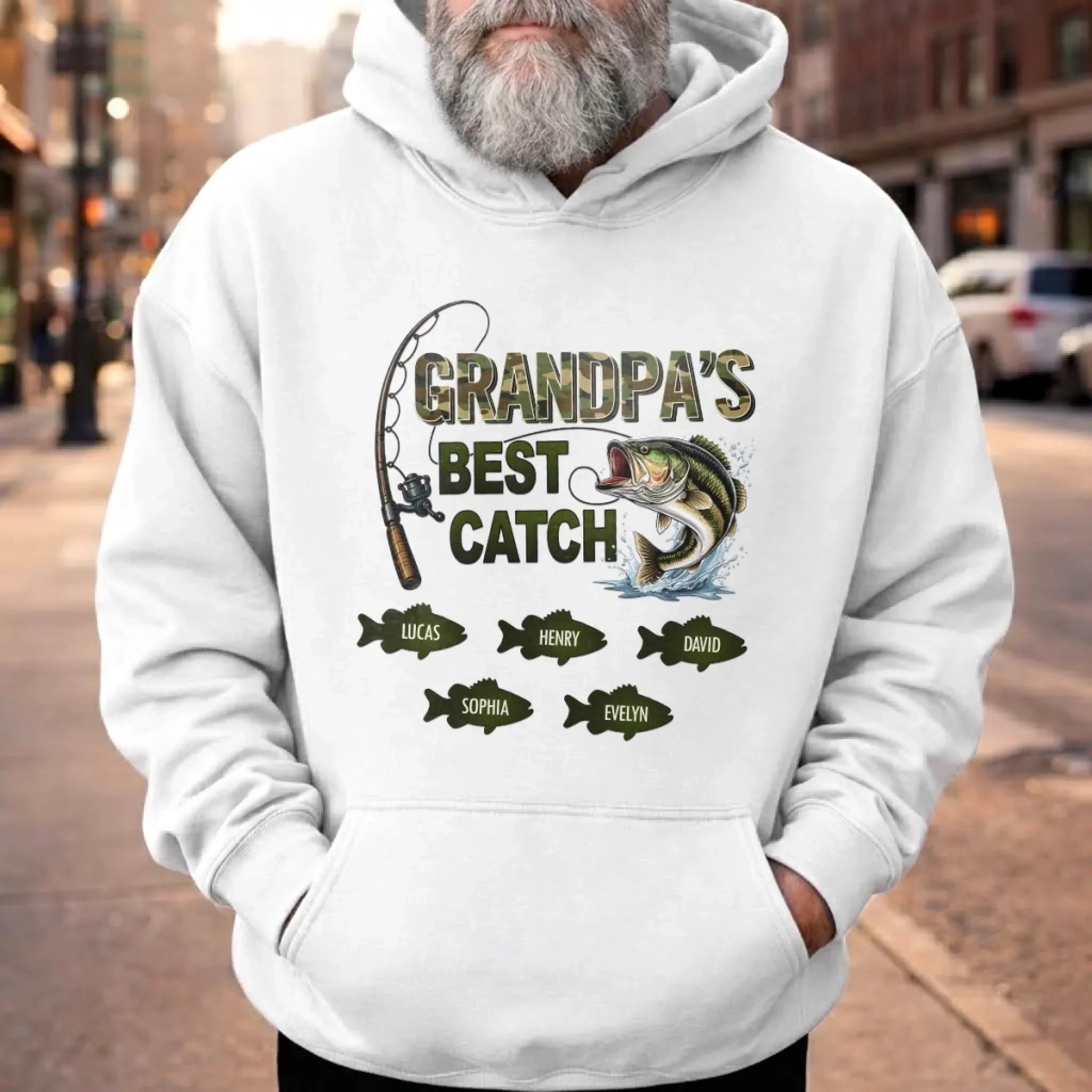 Custom Unisex T-shirt, Premium T-shirt, Hoodie - Personalized Father's Day Fishing Gifts For Fisherman, Dad, Grandpa - Best Catch Ever