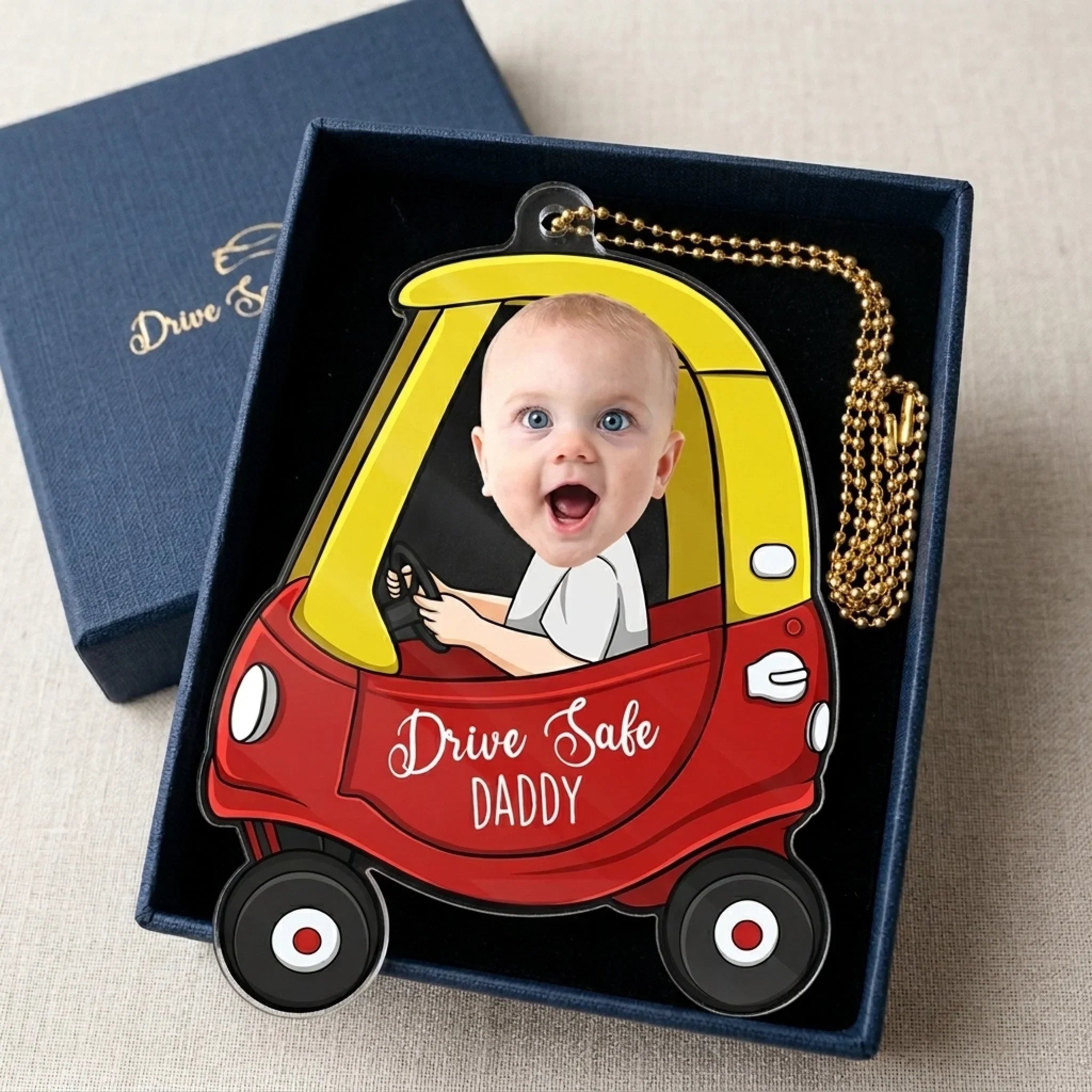 Custom Photo Acrylic Car Ornament - Personalized Funny Gifts For Best Friends, Family - Tiny Copilot On Duty