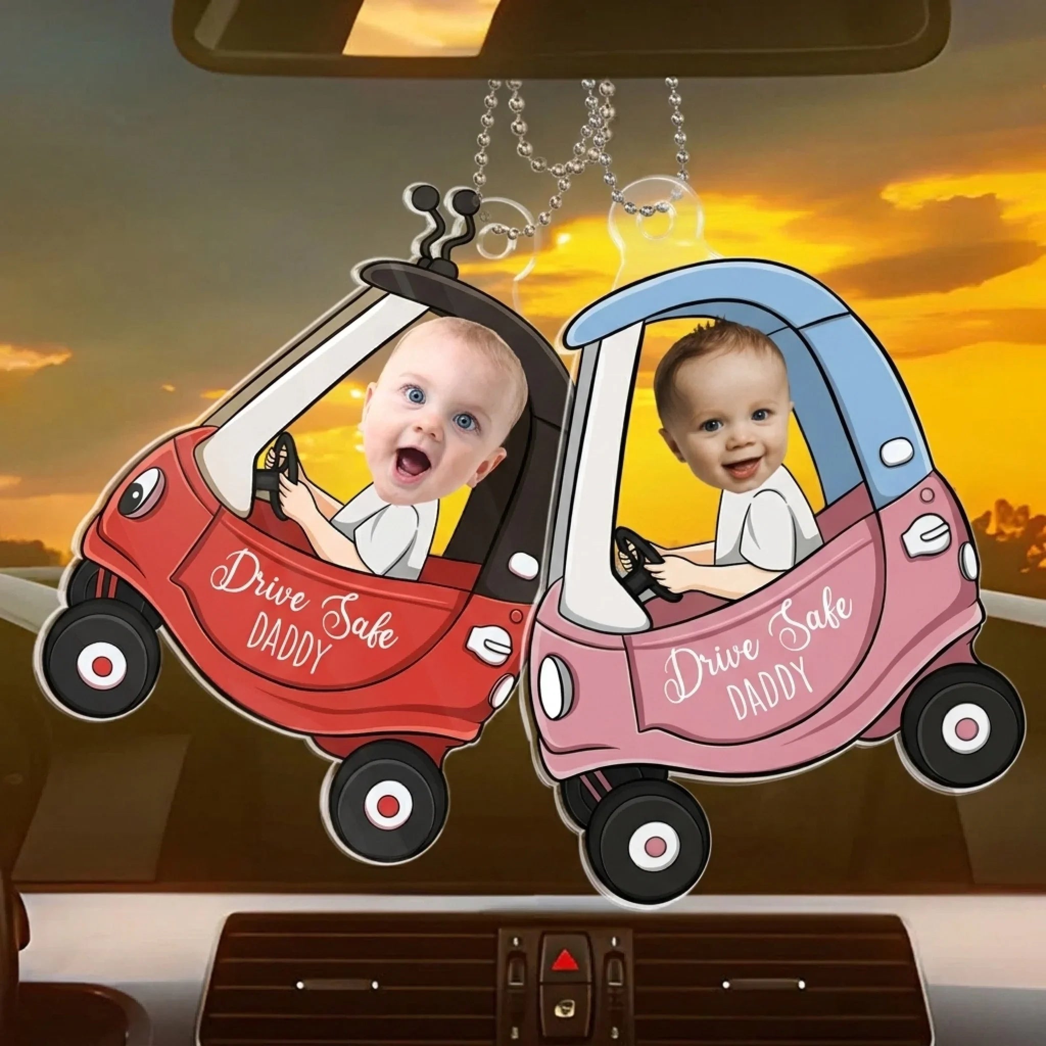 Custom Photo Acrylic Car Ornament - Personalized Funny Gifts For Best Friends, Family - Tiny Copilot On Duty