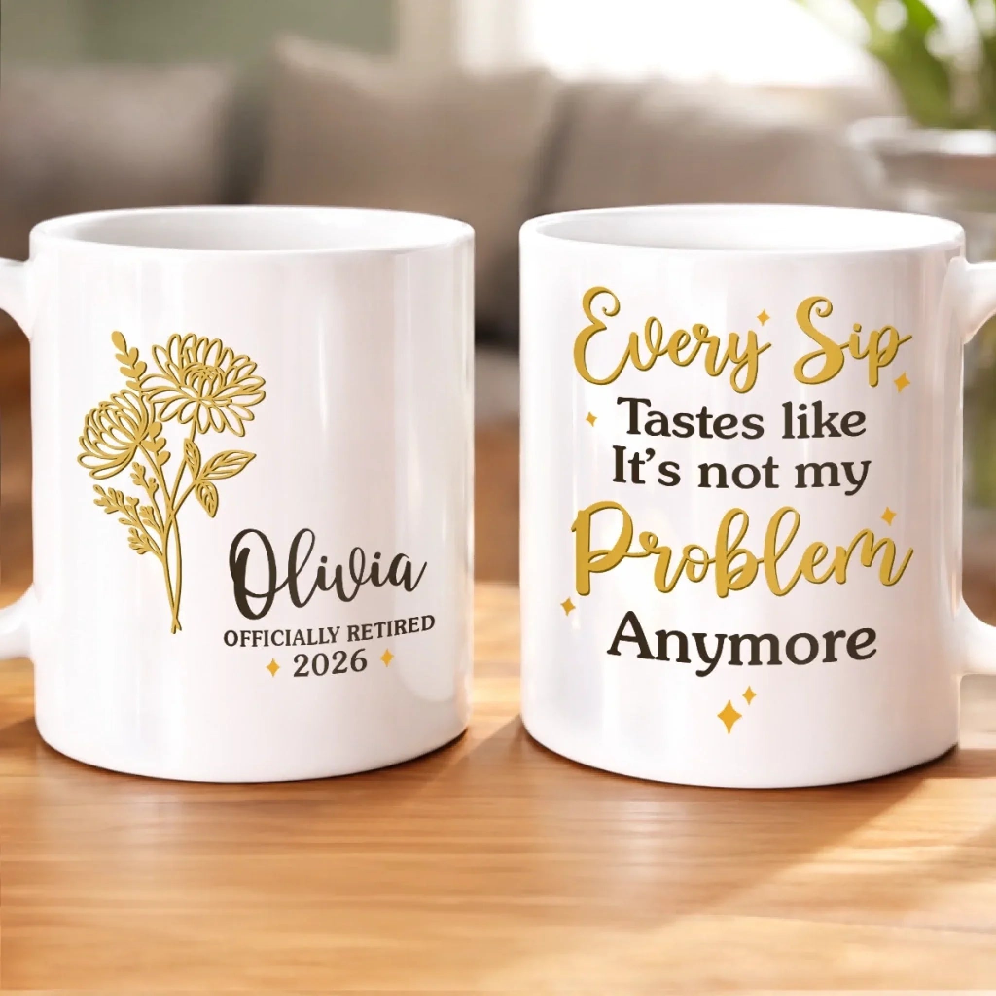 Custom Mug - Personalized Retirement Gifts For Women, Men - Cheers To No More Mondays