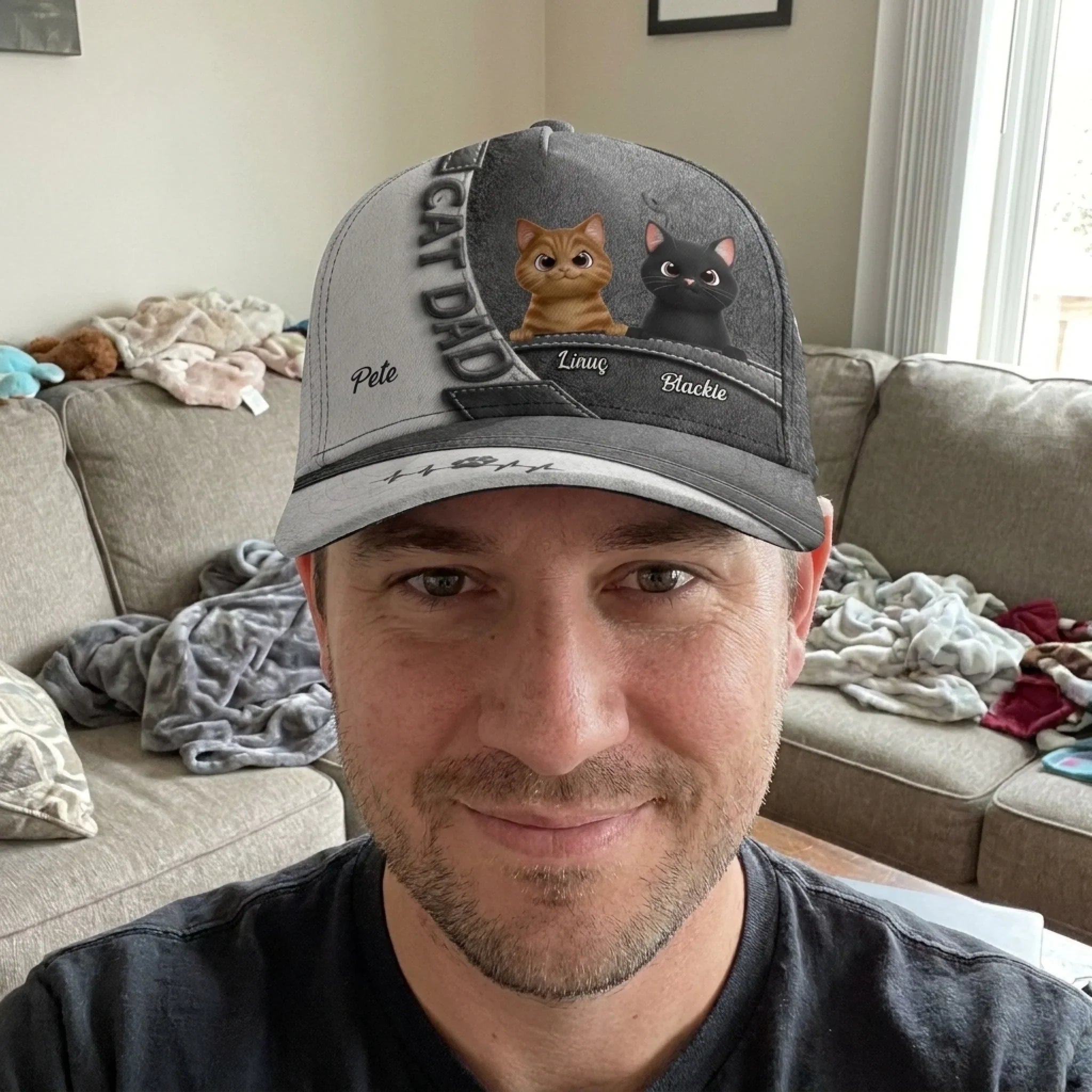 Custom Hat, All Over Print Classic Cap - Personalized Birthday Gifts For Gifts For Cat Lovers, Cat Mom And Dad - A Life Full Of Love And Wagging Tails