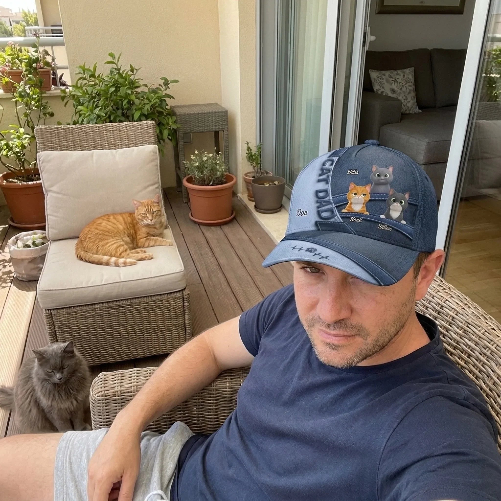 Custom Hat, All Over Print Classic Cap - Personalized Birthday Gifts For Gifts For Cat Lovers, Cat Mom And Dad - A Life Full Of Love And Wagging Tails