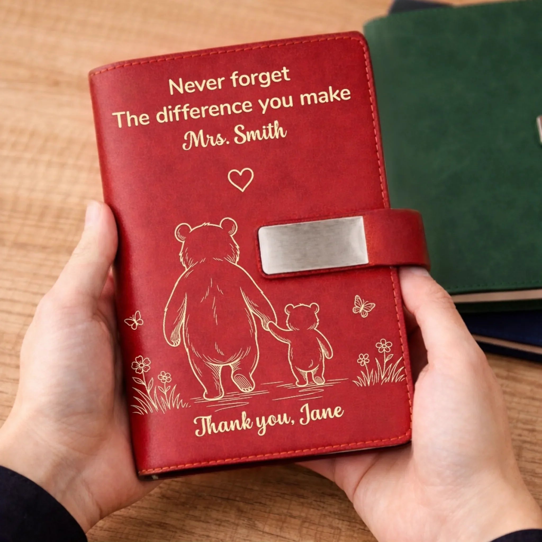 Custom PU Leather Notebook - Personalized Graduation Gifts For Teachers - A Simple Way To Say Thank You