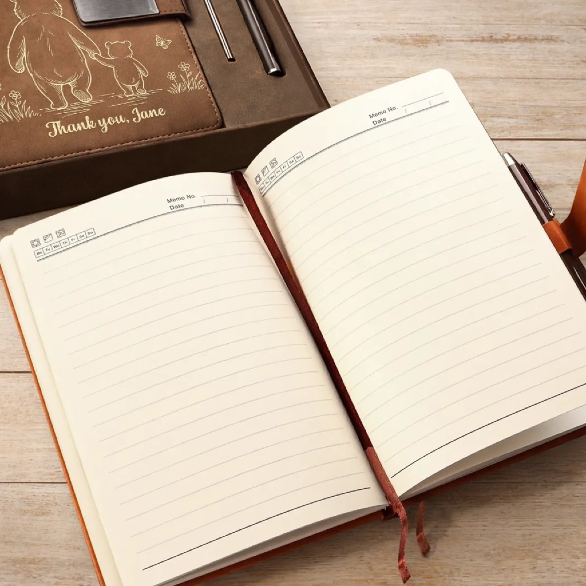 Custom PU Leather Notebook - Personalized Graduation Gifts For Teachers - A Simple Way To Say Thank You