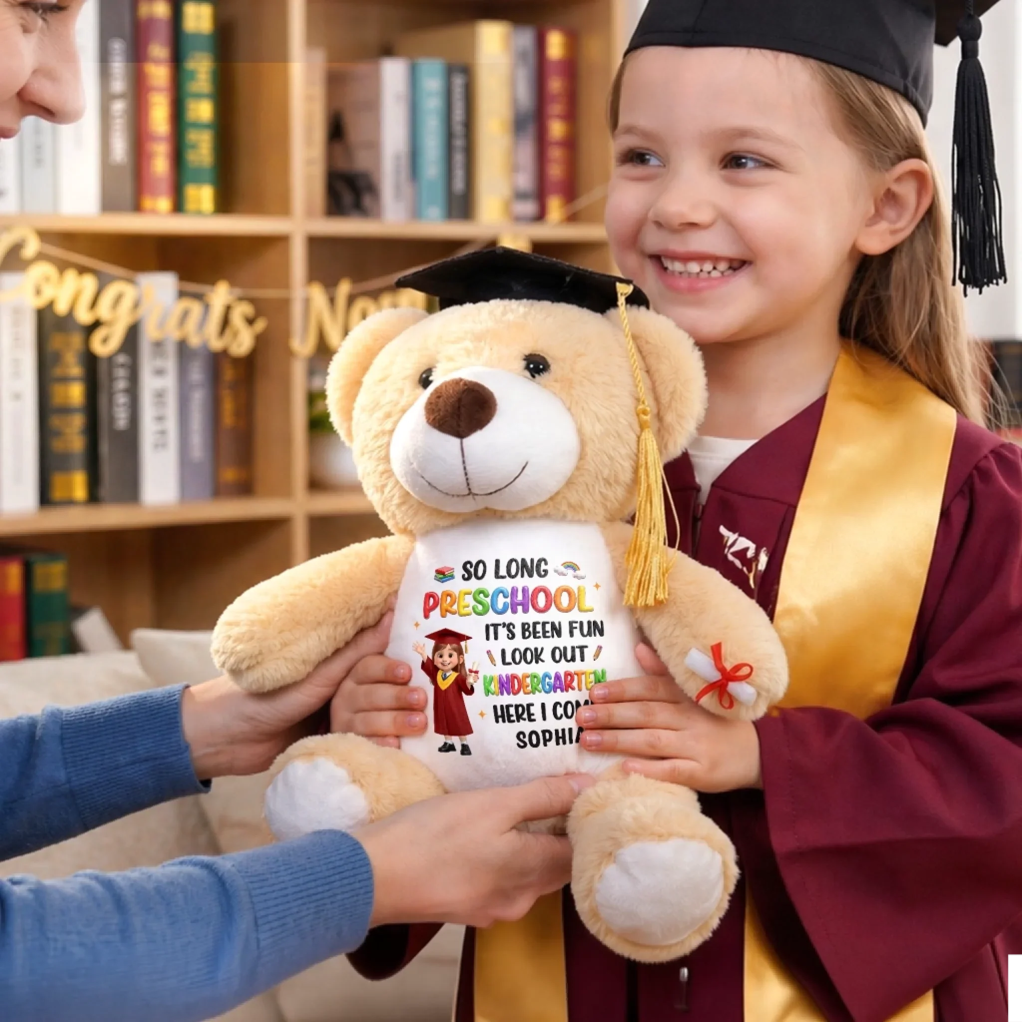 Custom Graduation Plush Bear - Personalized Graduation Gifts For Kids - Little Grad With Big Confidence