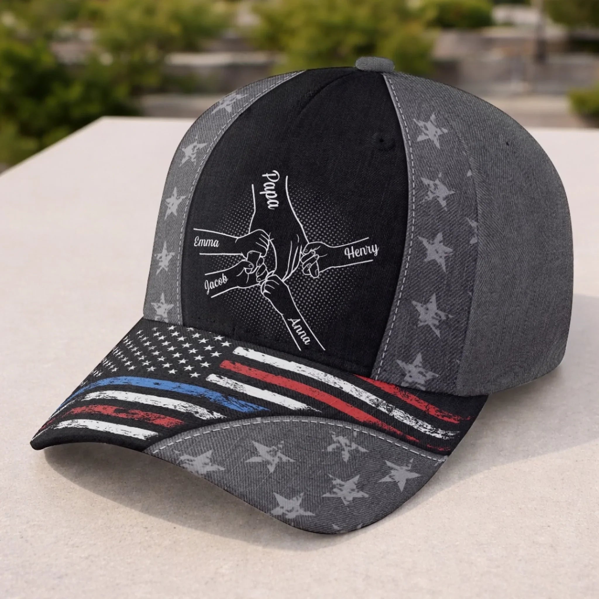 Custom Hat, All Over Print Classic Cap - Personalized Father's Day Gifts For Dad, Grandpa - Proud Hero, Prouder Dad