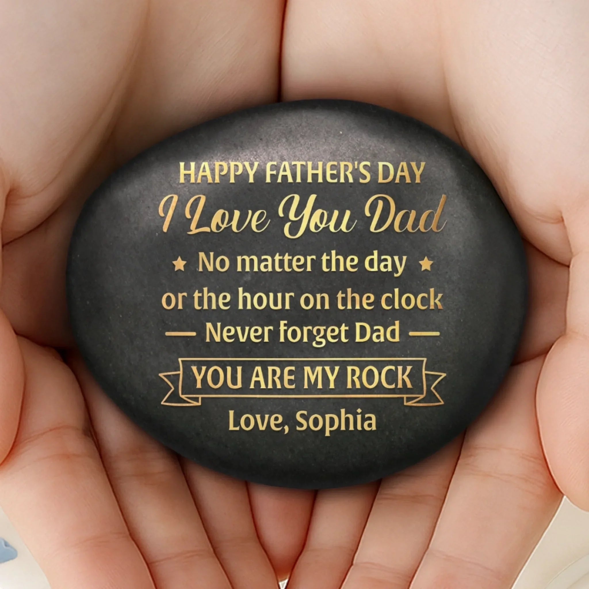 Custom Printed Rock - Personalized Anniversary Wedding Gifts For Husband And Wife, Him And Her - Thanks You For Being There