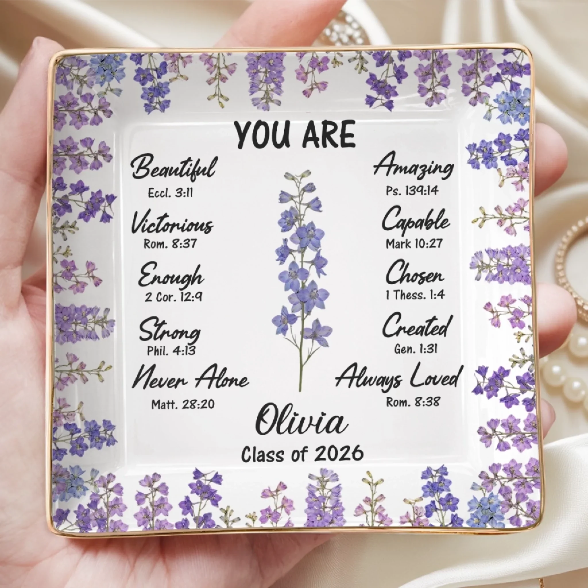 Custom Full-Print Jewelry Dish - Personalized Graduation Gifts For Him, Her - A Beautiful Ending