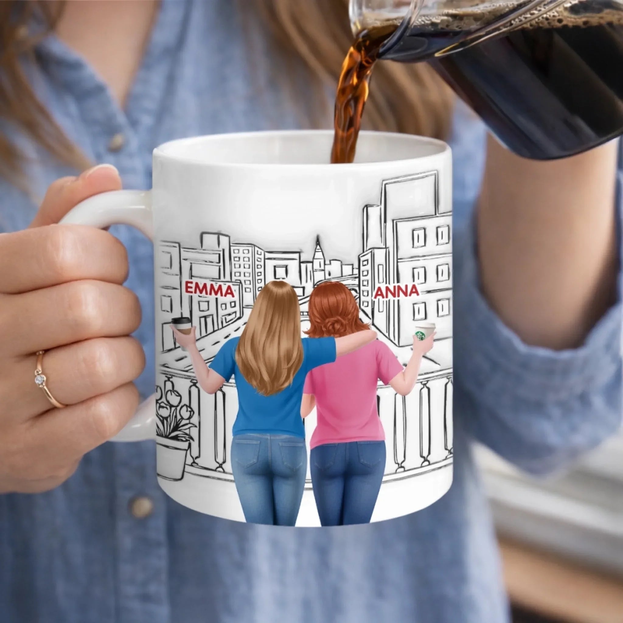 Custom 3D Inflated Effect Printed Mug - Personalized Best Friend Birthday Gifts For Women, Besties, Sisters, BFF - My Laugh Therapist