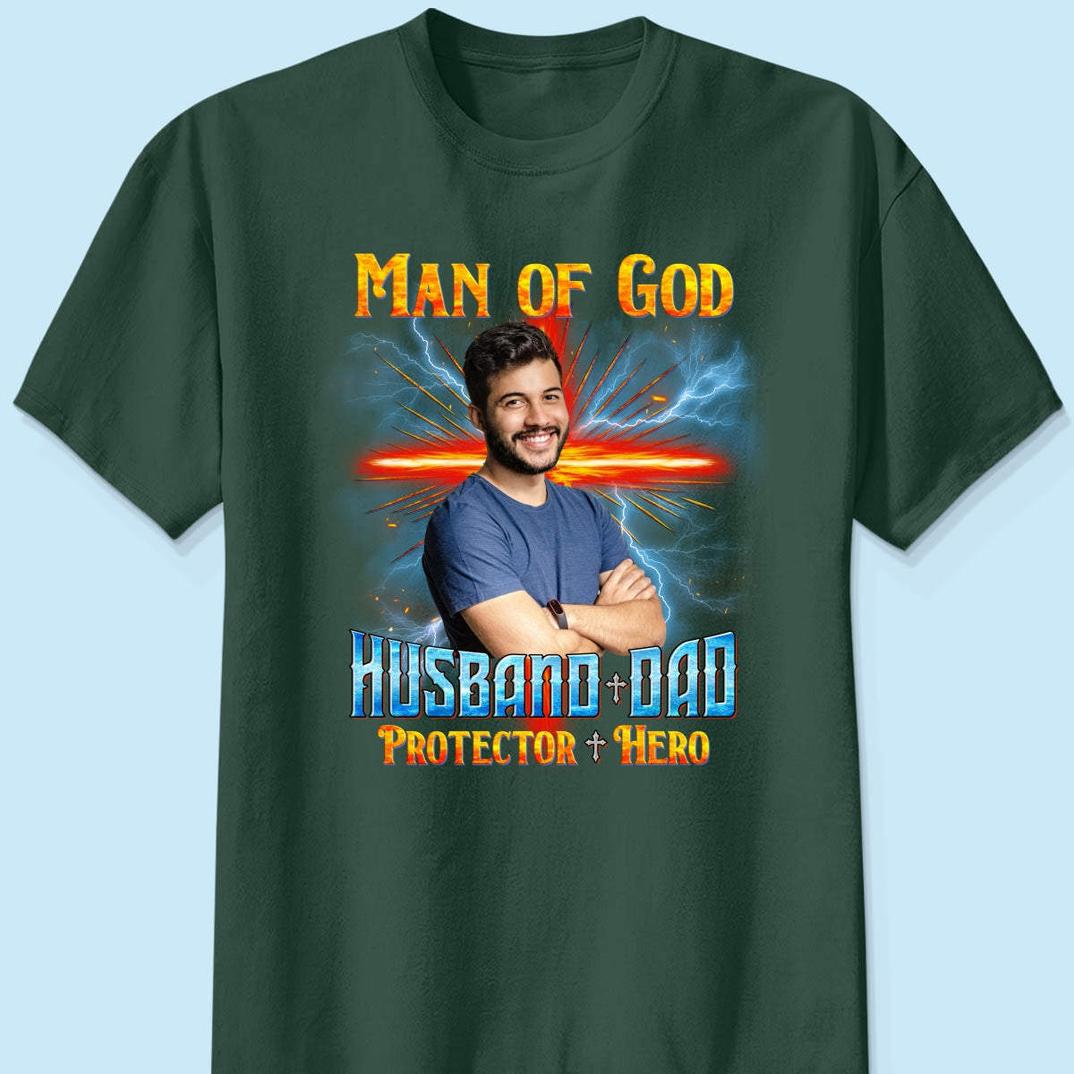 Man of God Christian Husband Dad Personalized Shirt