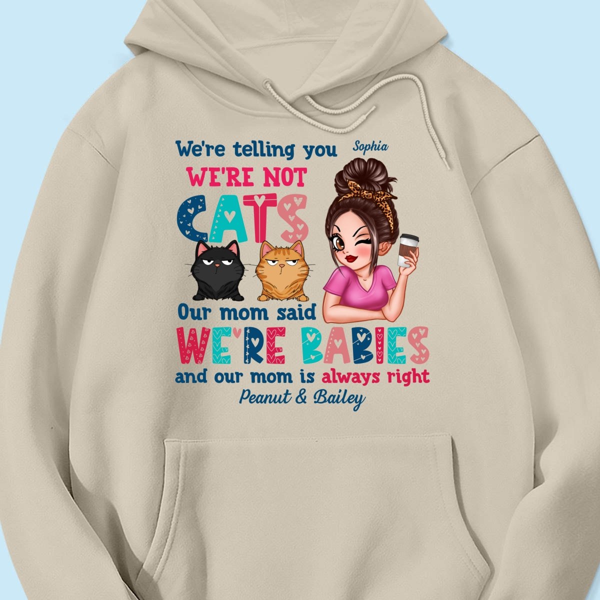 Telling You Not A Cat Sassy Woman & Funny Cat Personalized Shirt