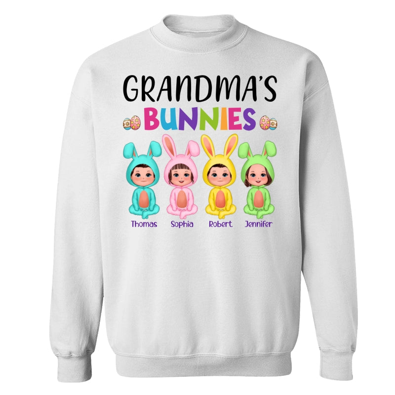 Easter Grandma‘s Bunnies Doll Kids Personalized Shirt