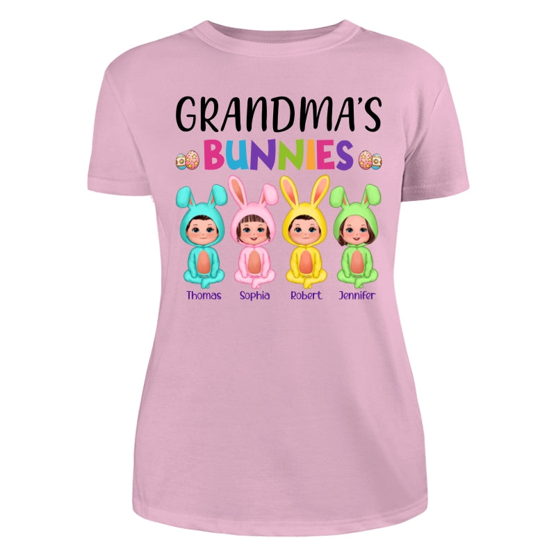 Easter Grandma‘s Bunnies Doll Kids Personalized Shirt