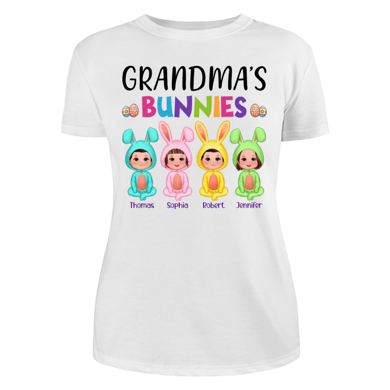 Easter Grandma‘s Bunnies Doll Kids Personalized Shirt