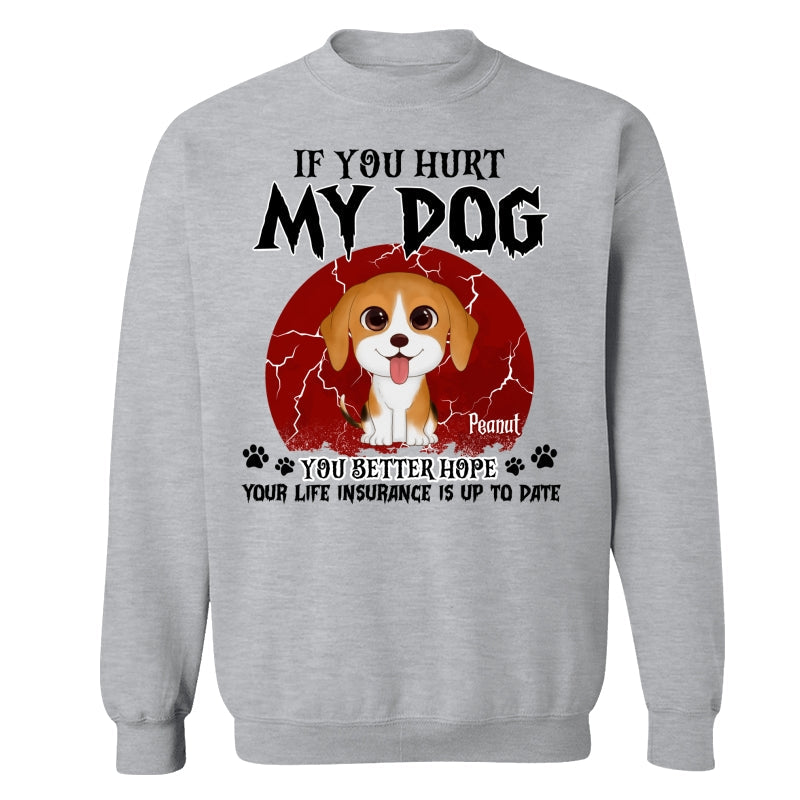 Halloween If You Hurt My Watercolor Cute Dogs Personalized Shirt