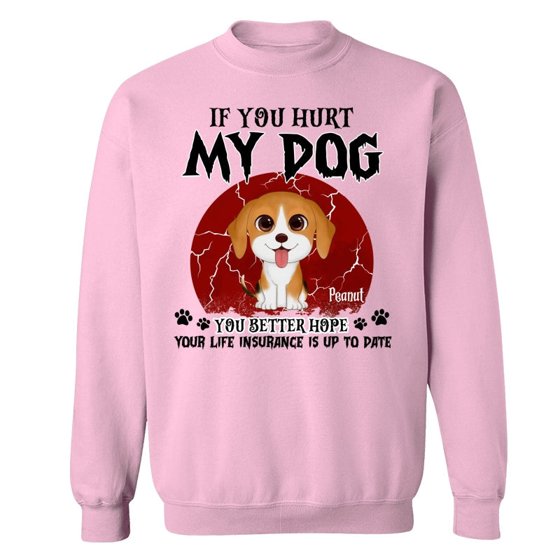 Halloween If You Hurt My Watercolor Cute Dogs Personalized Shirt