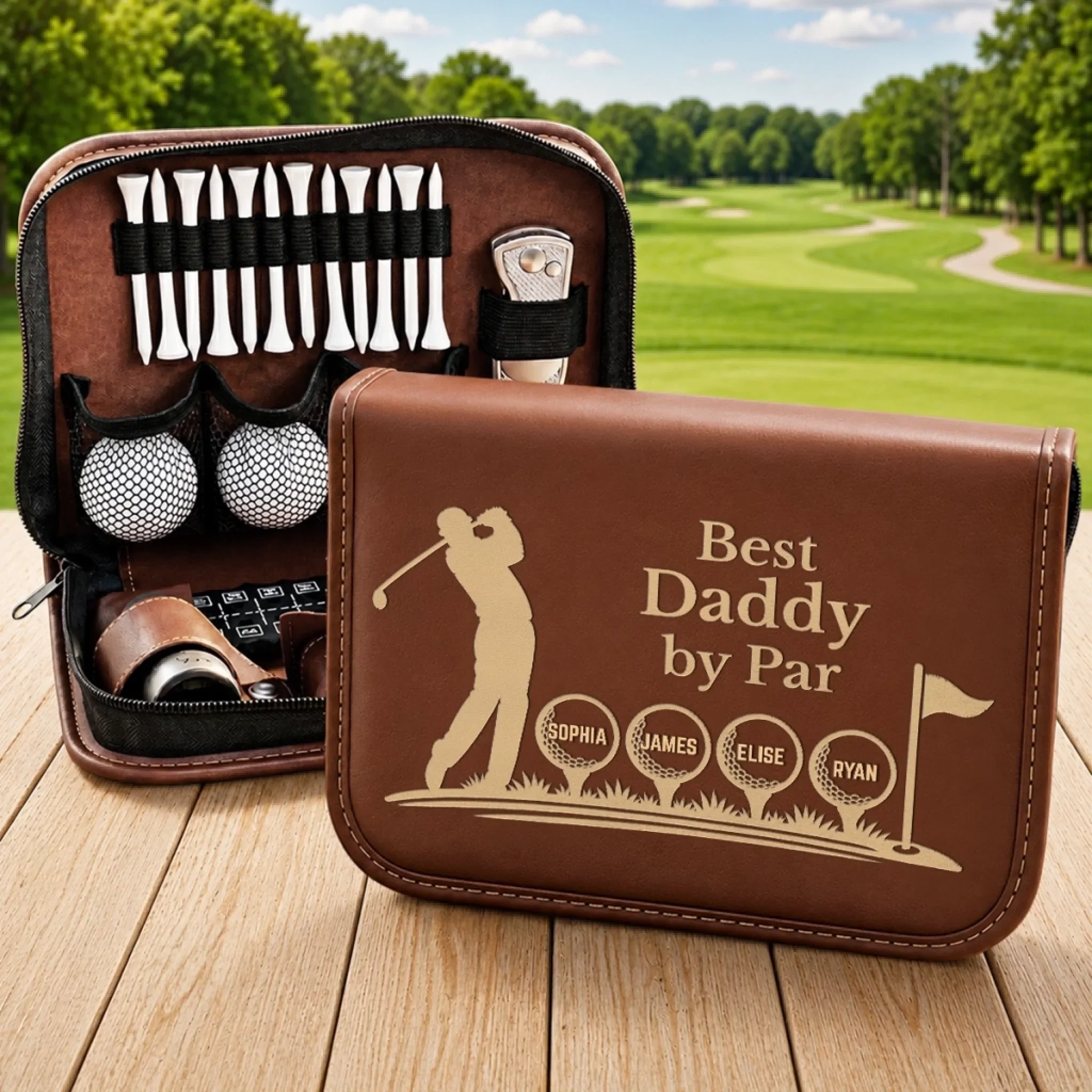Custom Golf Bag - Personalized Father's Day Birthday Golf Gifts For Dad, Grandpa - Meet Me On The Green