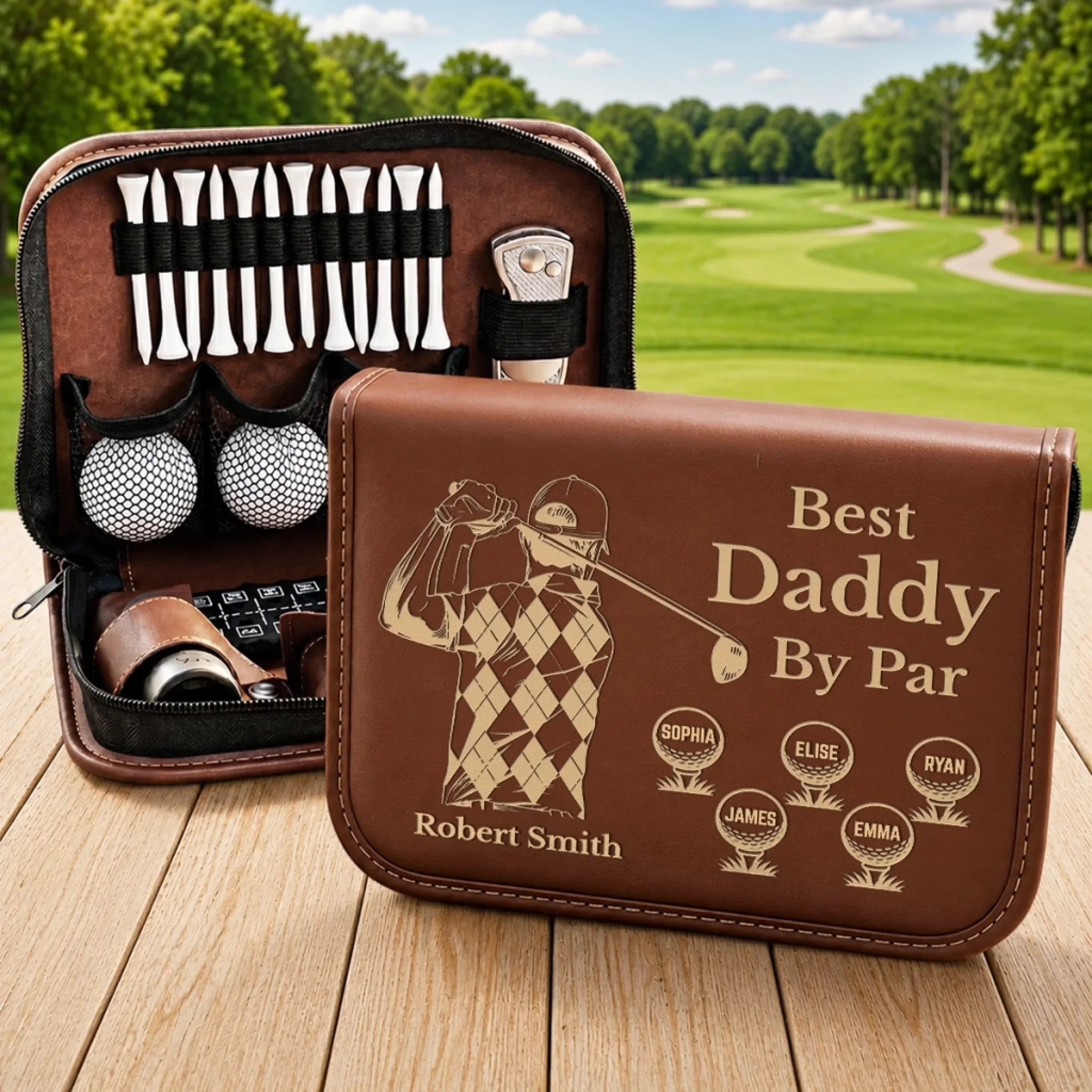 Custom Golf Bag - Personalized Father's Day Birthday Golf Gifts For Dad, Grandpa - Swing Hard Stay Humble